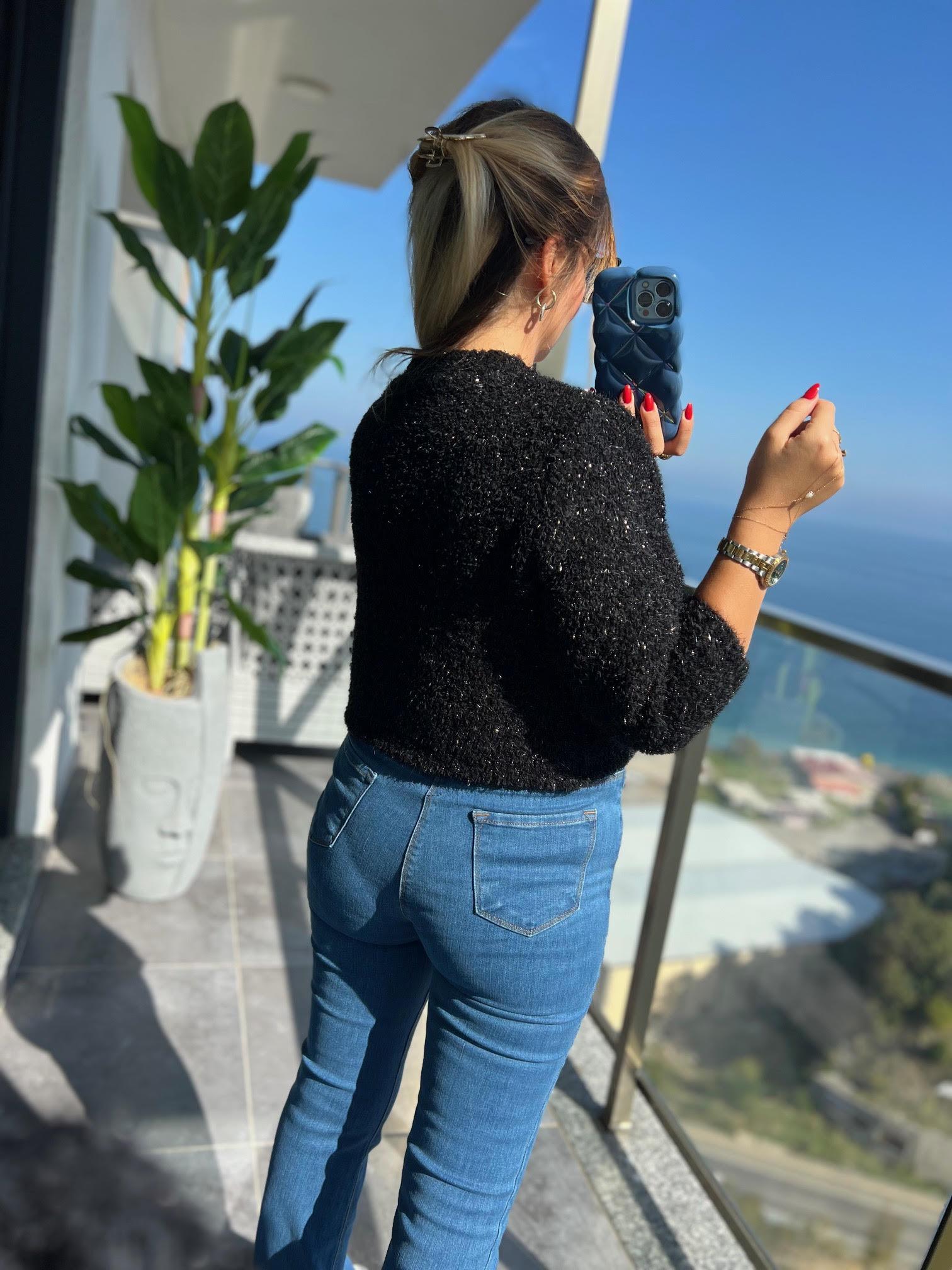 3167 Simli Hırka SİYAH