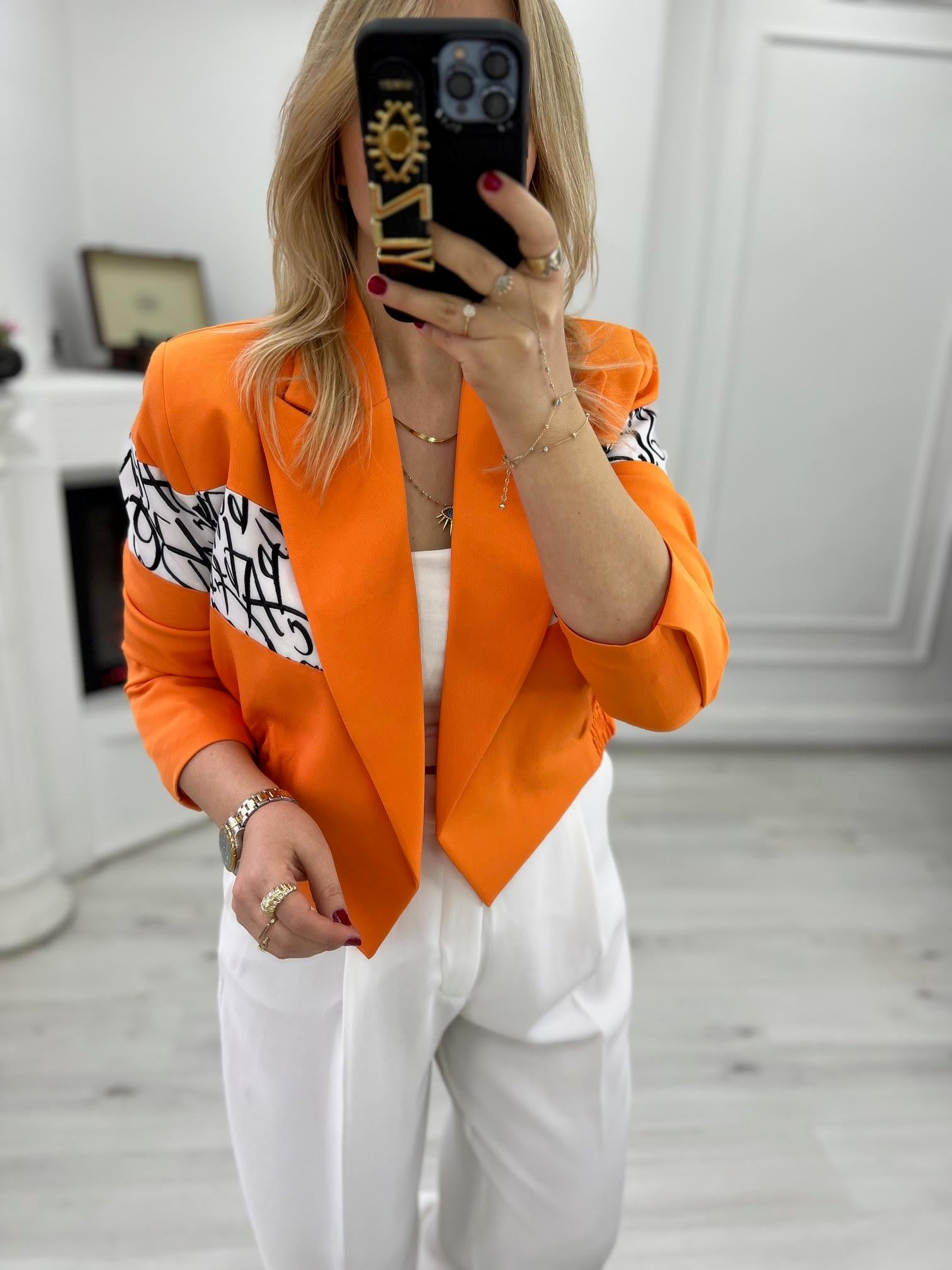 3275 Şeritli Kısa Ceket