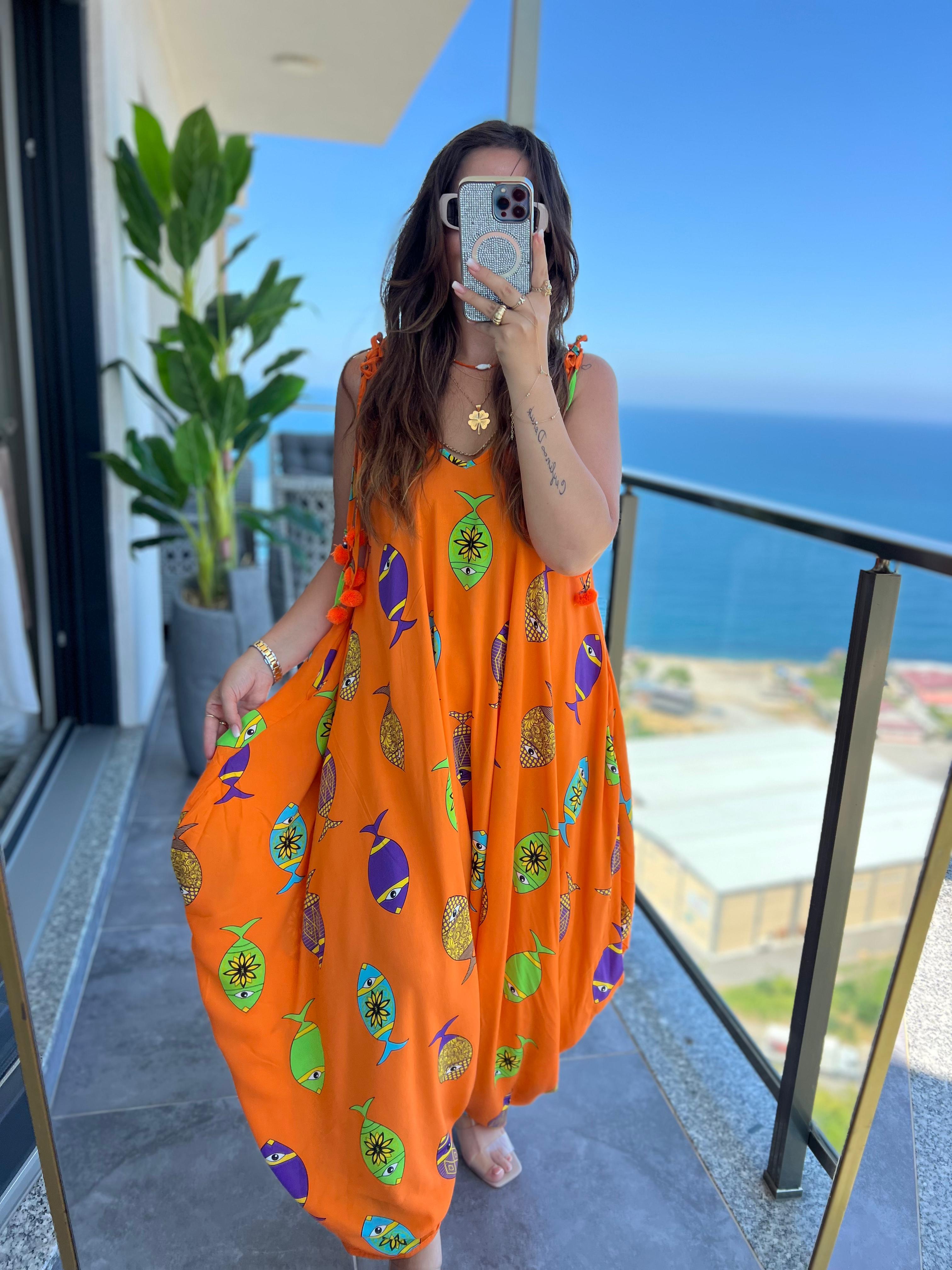 34 Ponponlu Şavar Tulum TURUNCU