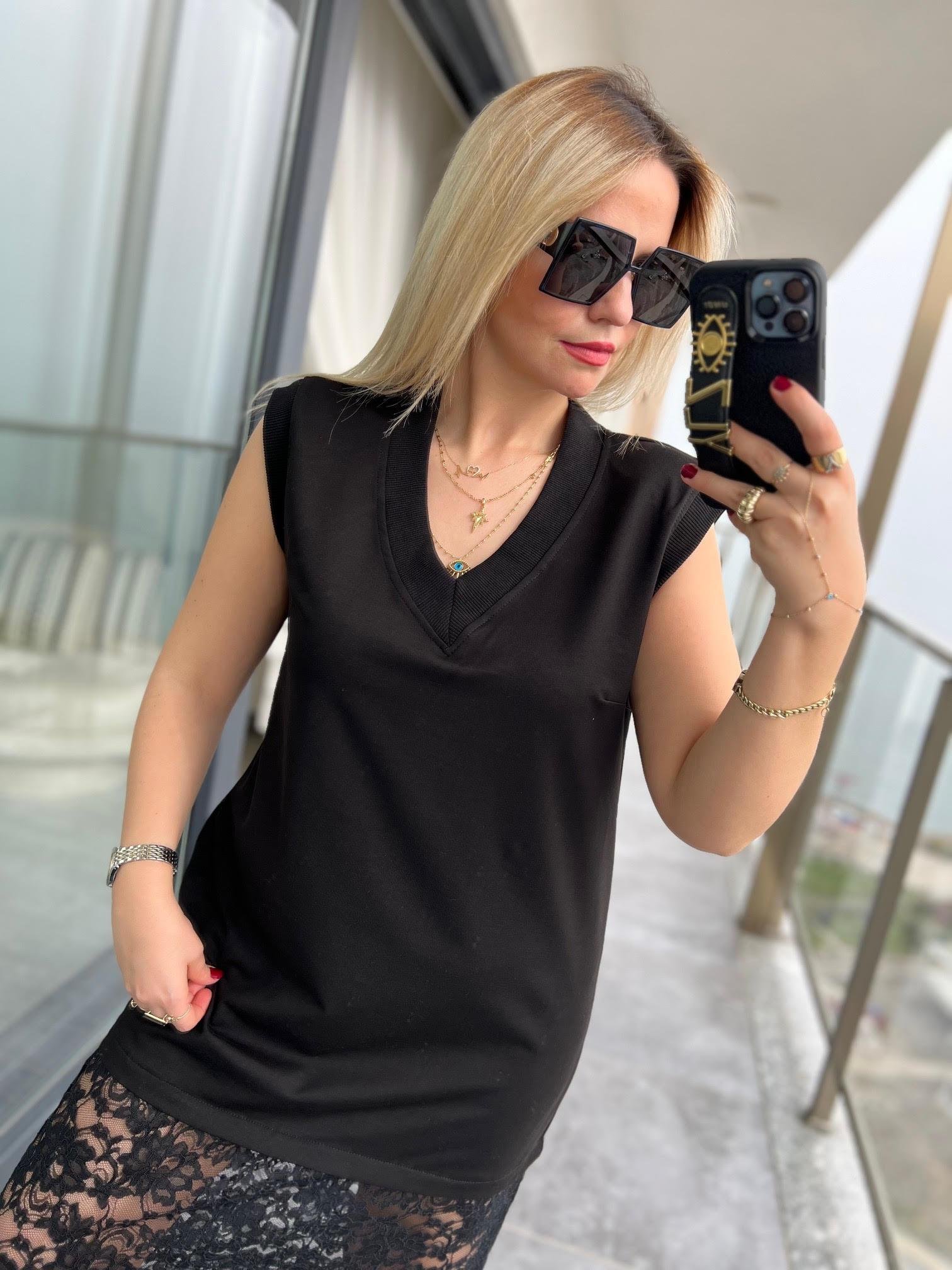 34067 Eteği Dantelli Elbise SİYAH