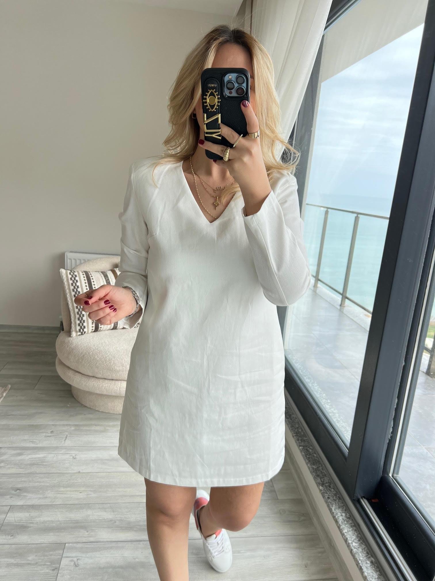 34307 Gabardin Elbise