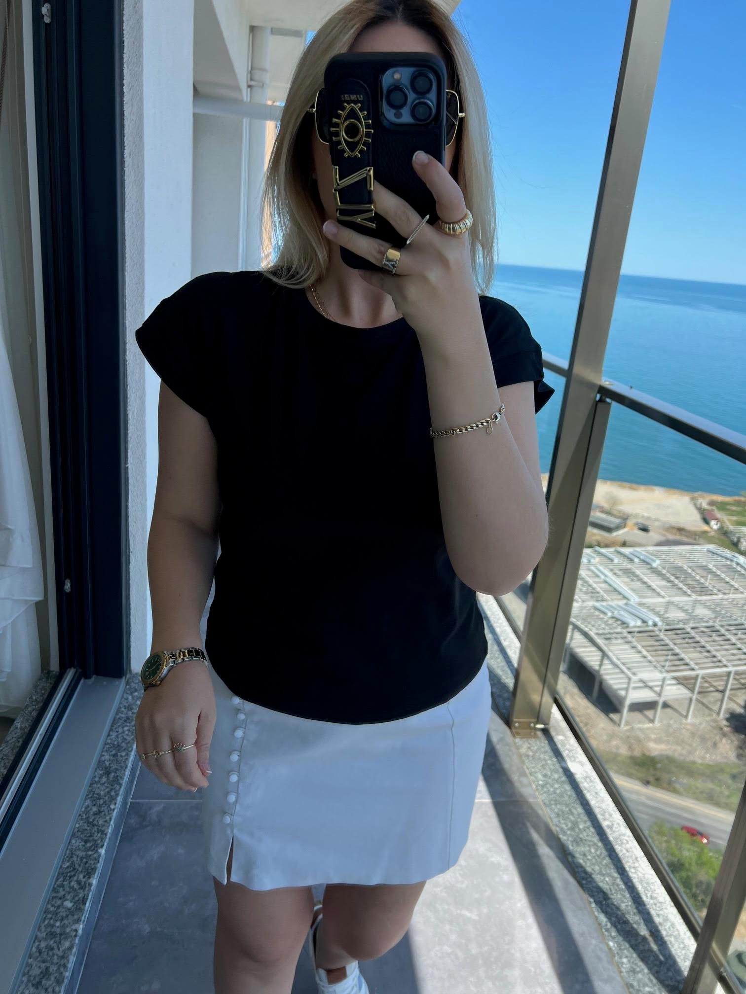 3504 Bisiklet Yaka Penye Tshirt SİYAH