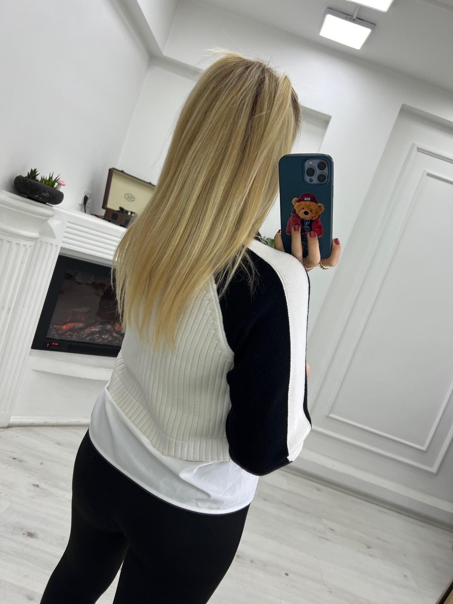 3661 Yarım Fermuar Gömlek Detay Sweat EKRU