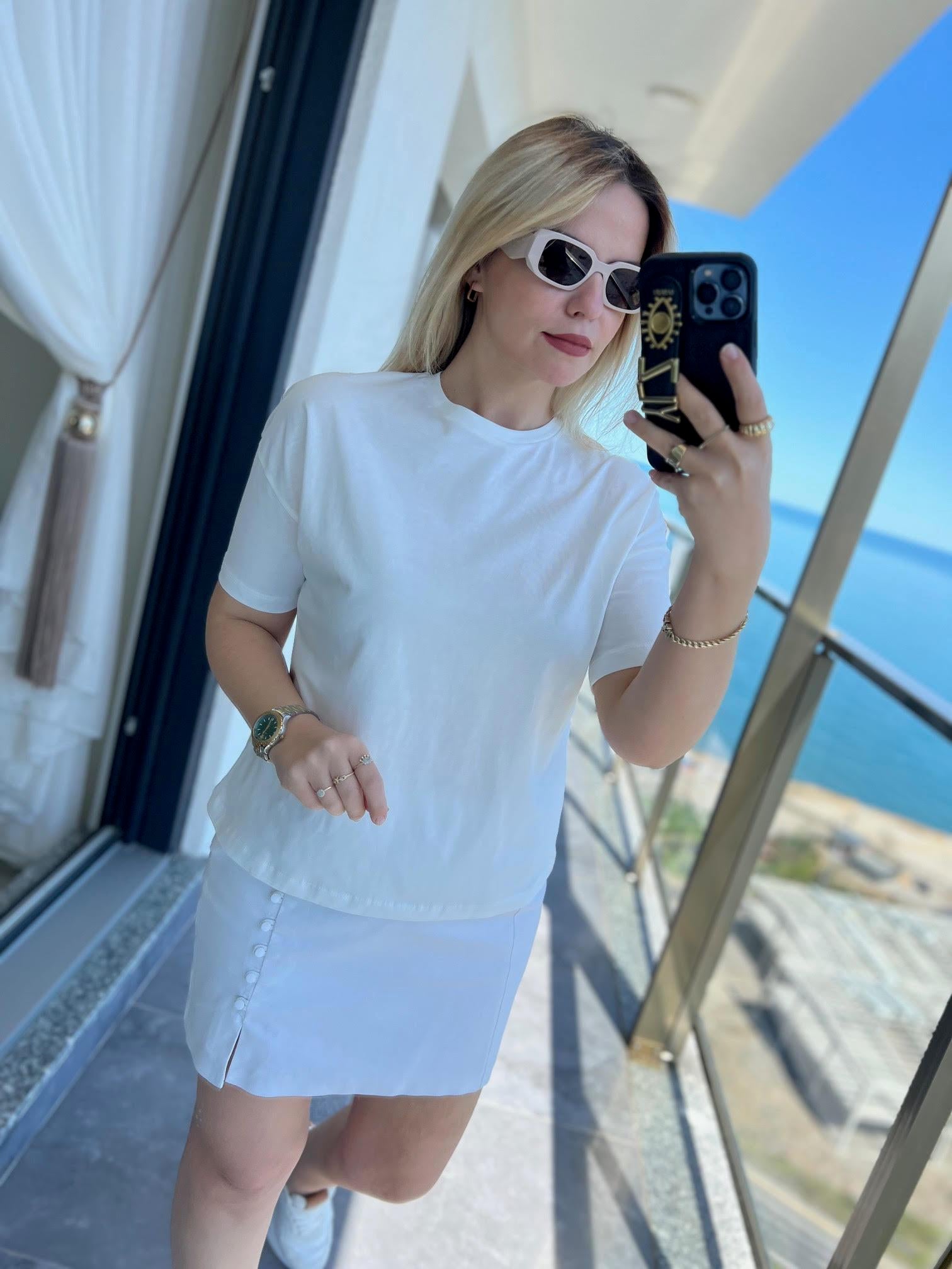 3683 Basic Tshirt BEYAZ