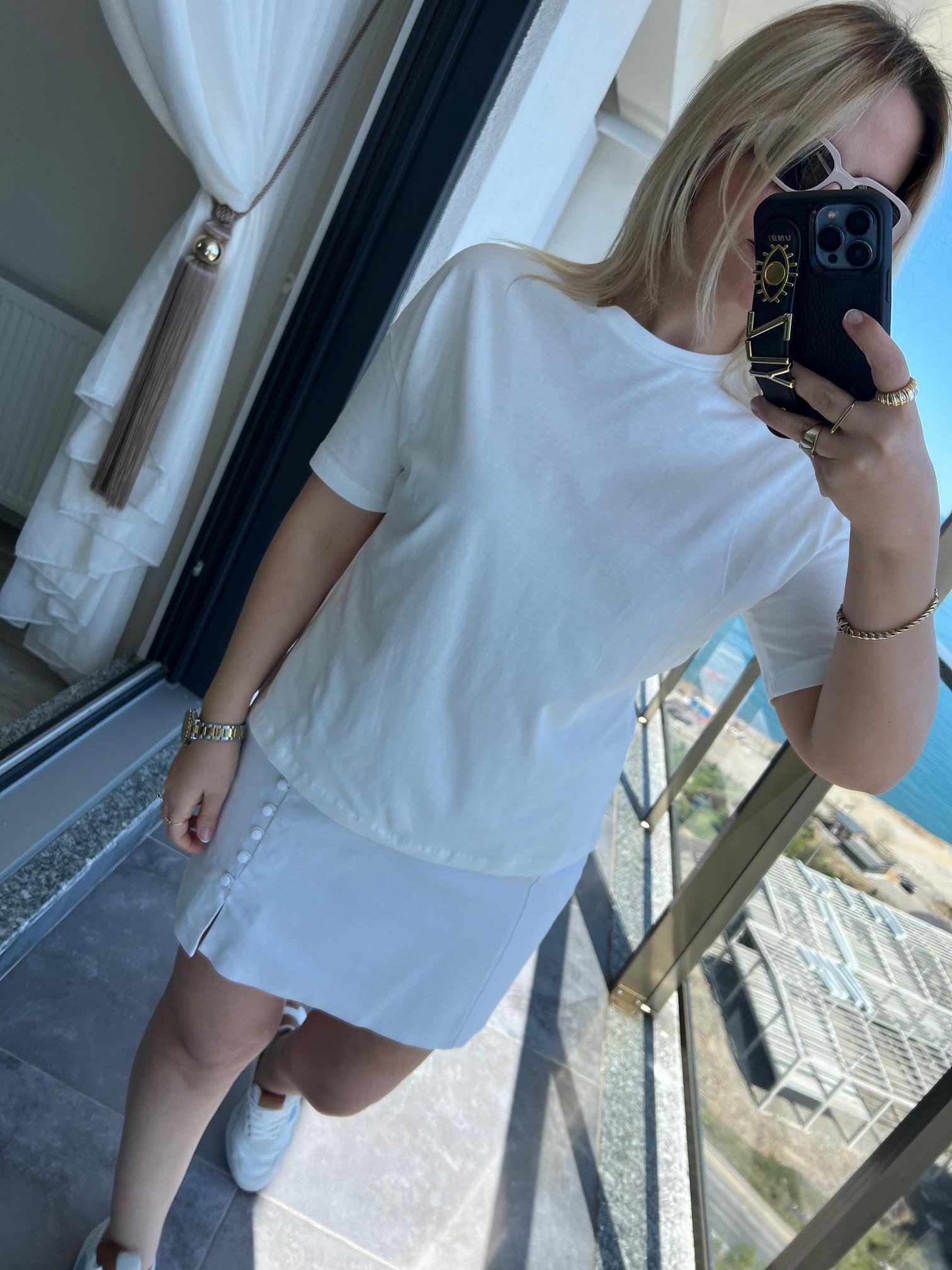 3683 Basic Tshirt BEYAZ