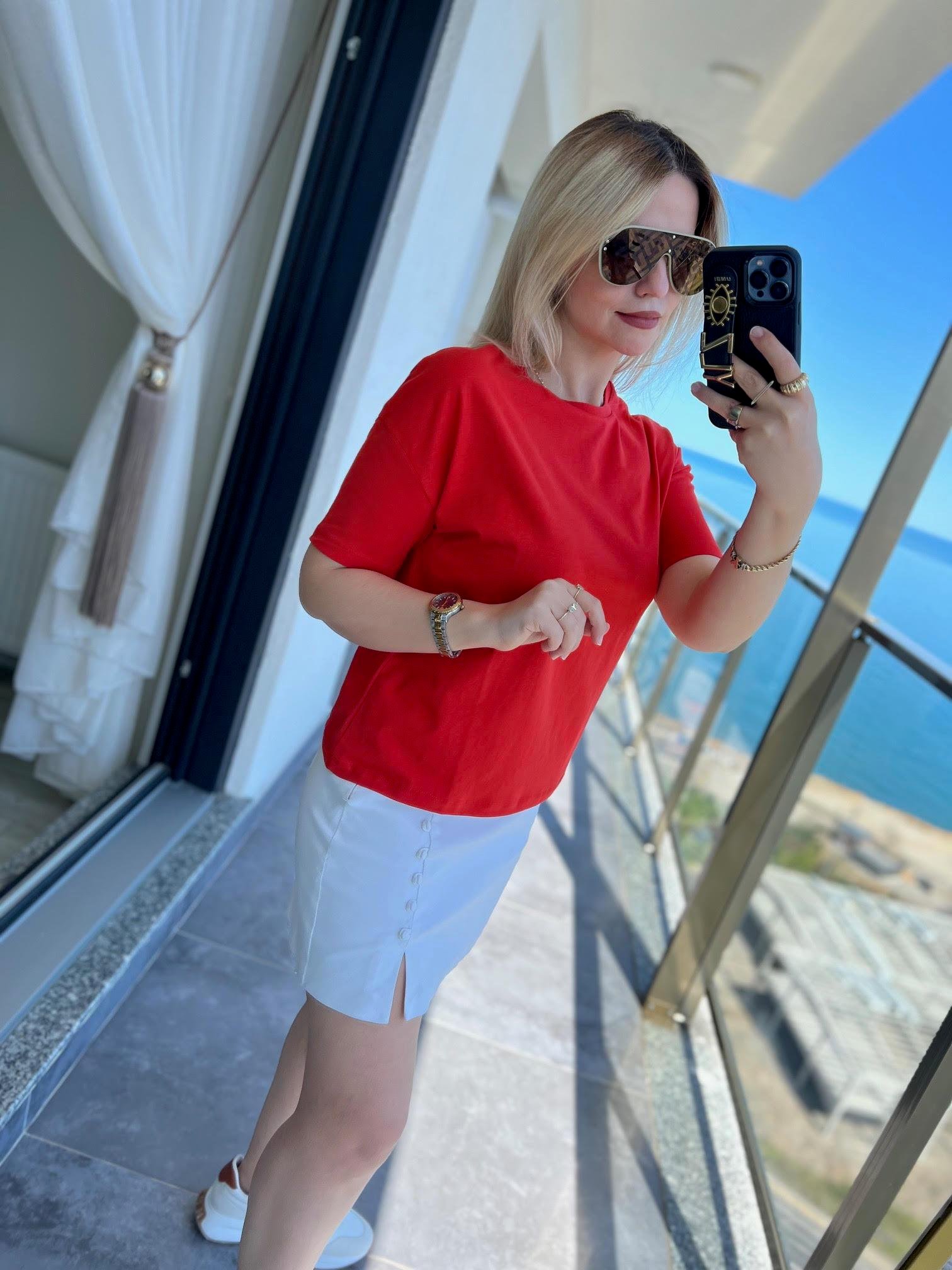 3683 Basic Tshirt KIRMIZI