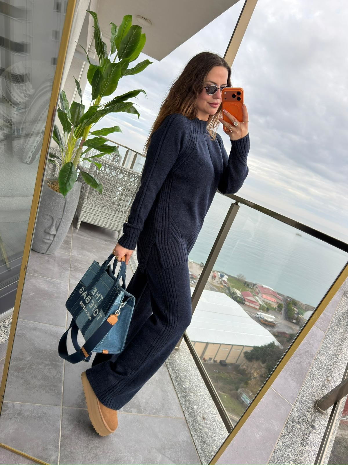 3772 Pantolonlu Triko Takım LACİVERT