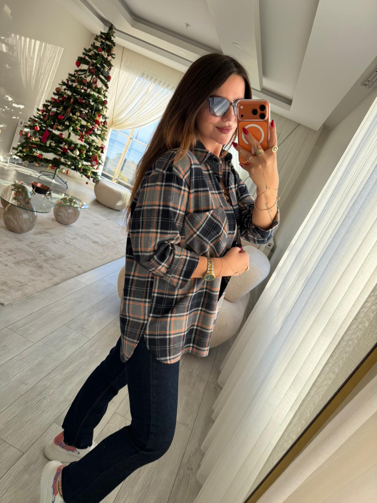 400 Ekose Gömlek LACİVERT