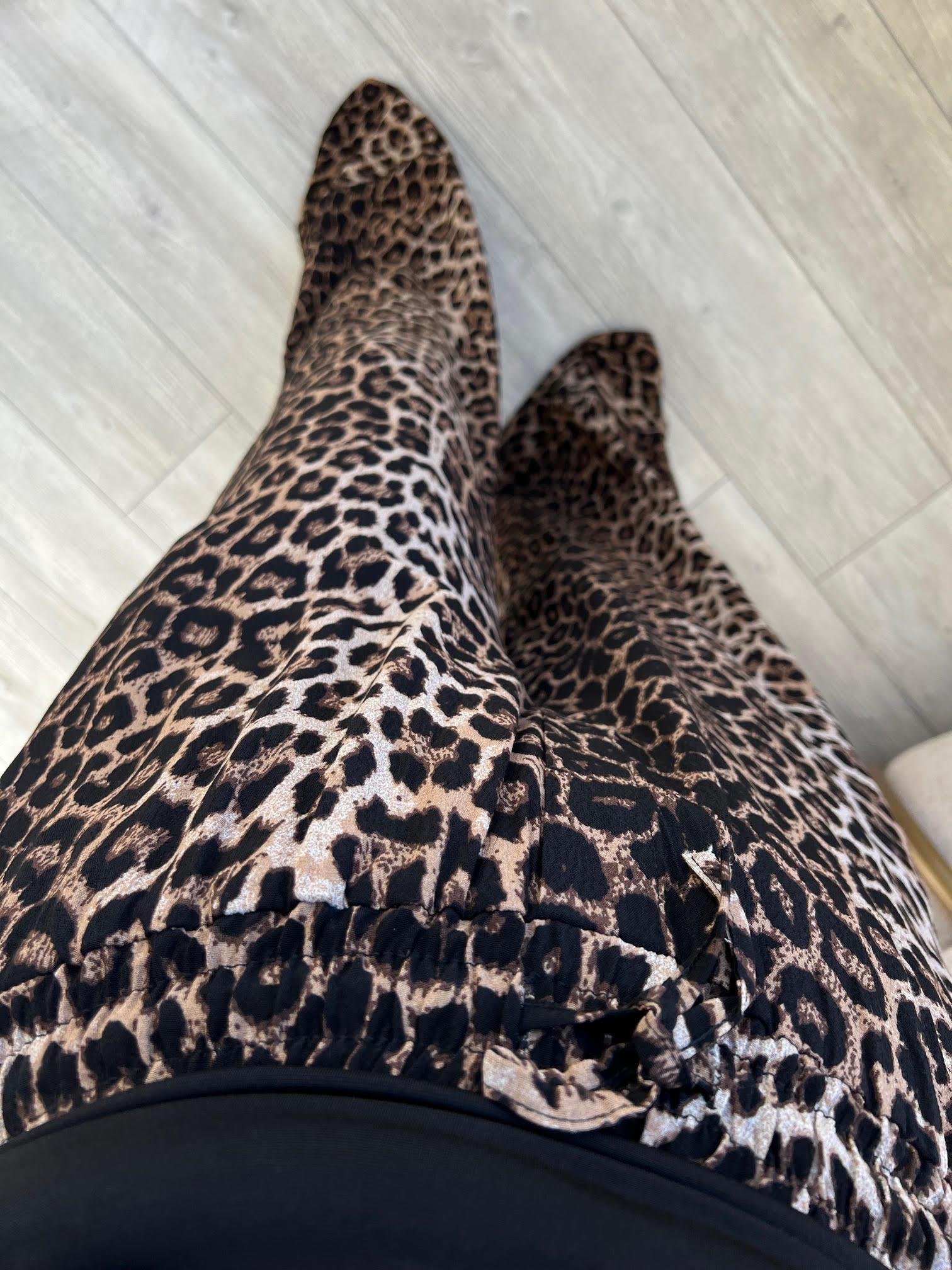 40194 Biye Detaylı Pantalon LEOPAR