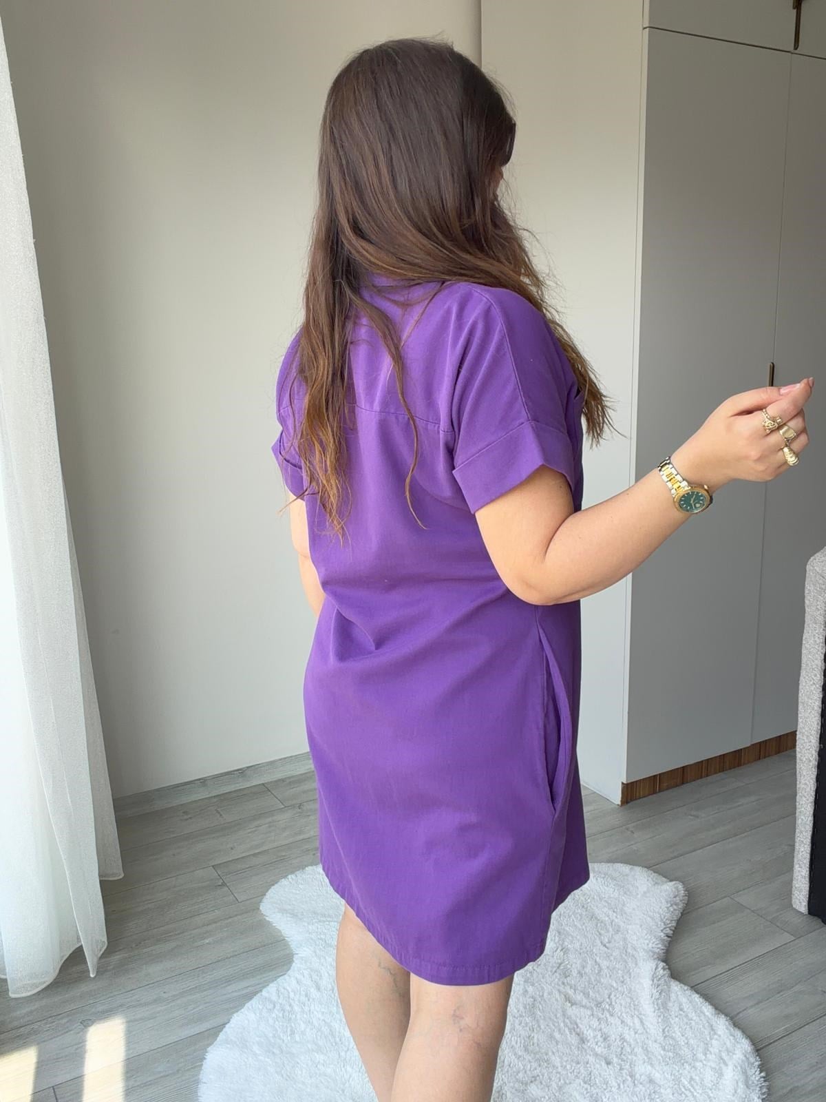 410 Yıkamalı Gabardin Elbise MOR