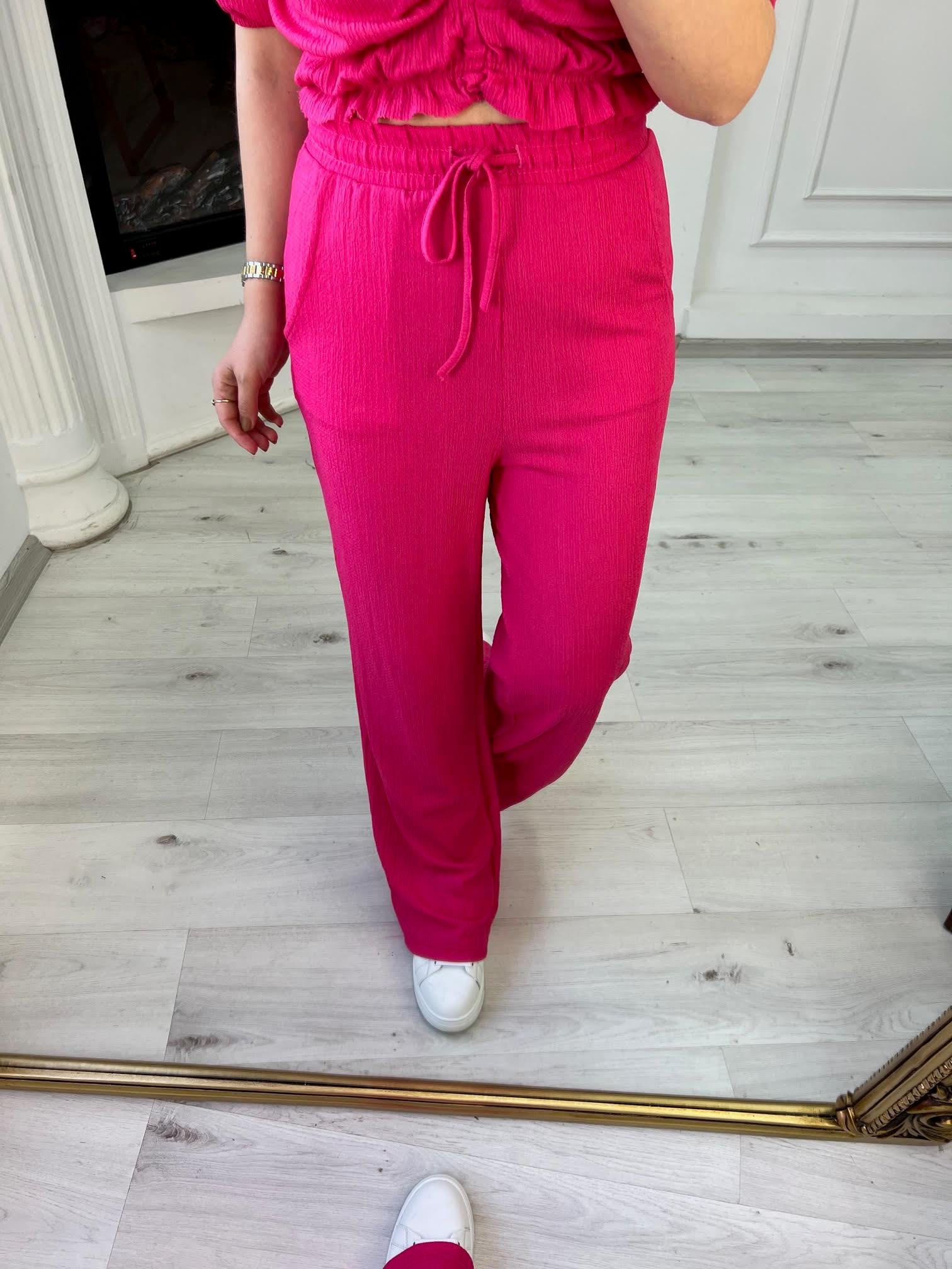 4131 Bel Kordonlu Pantolon FUŞYA