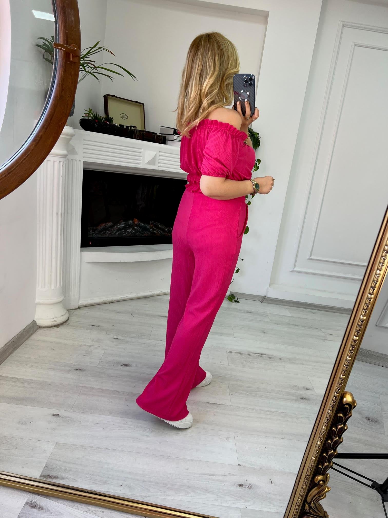 4131 Bel Kordonlu Pantolon FUŞYA