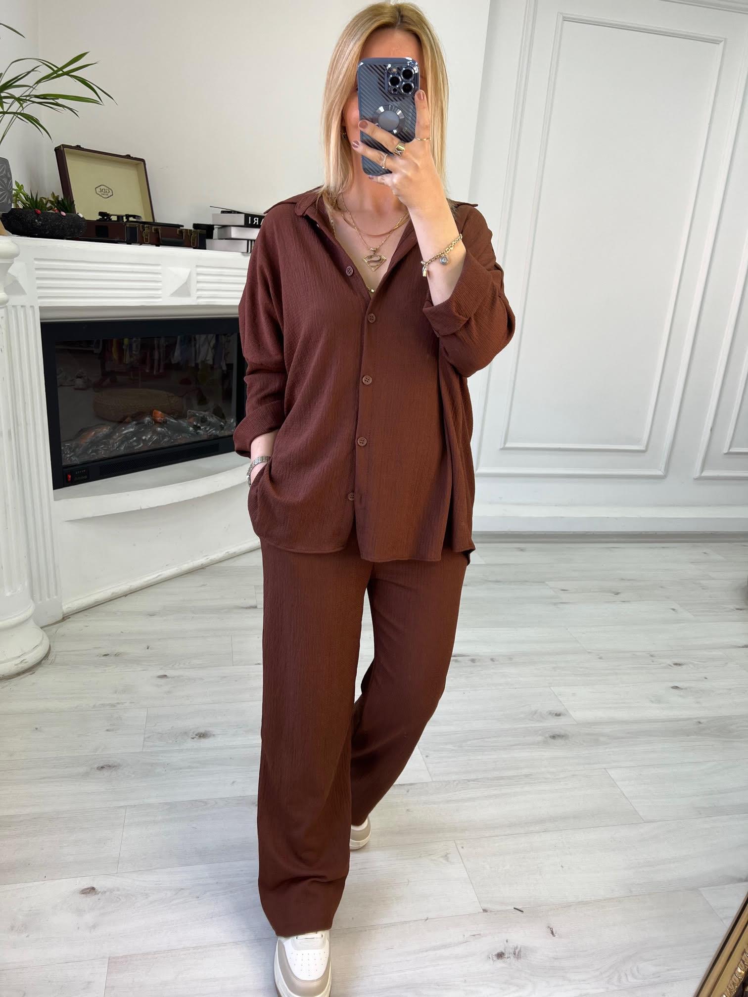 4137 Gömlekli Takım KAHVE