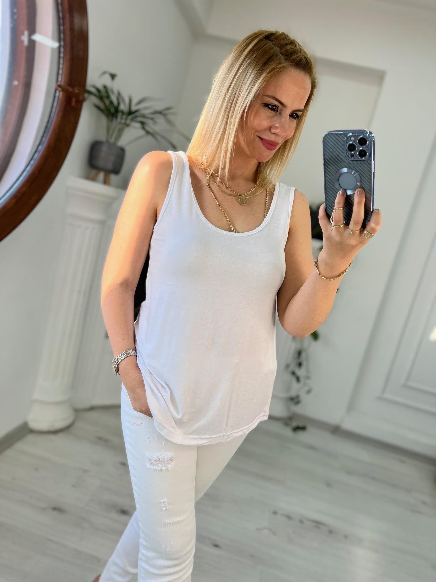 440 Basic Undershirt BEYAZ