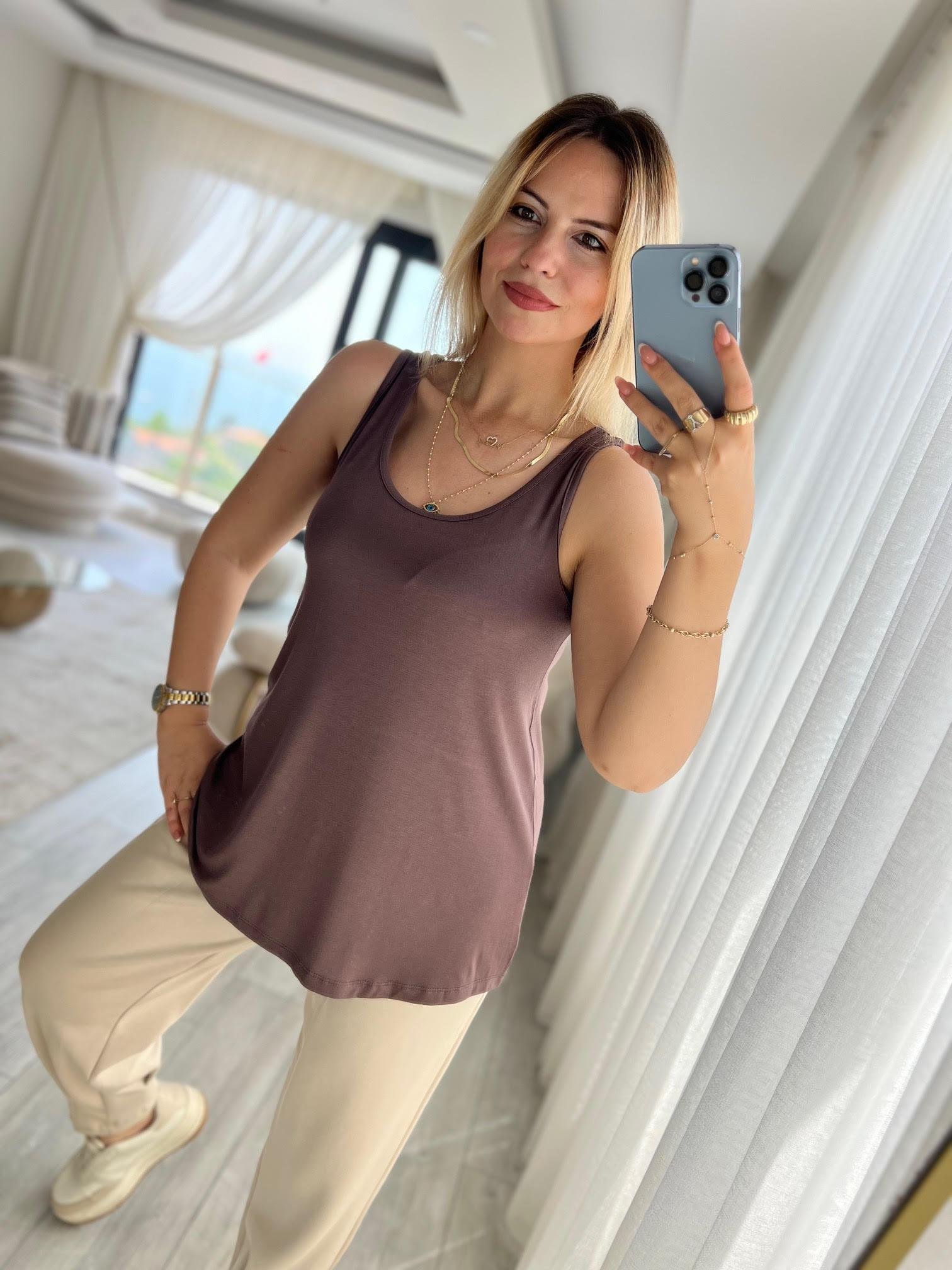 440 Basic Undershirt KAHVE