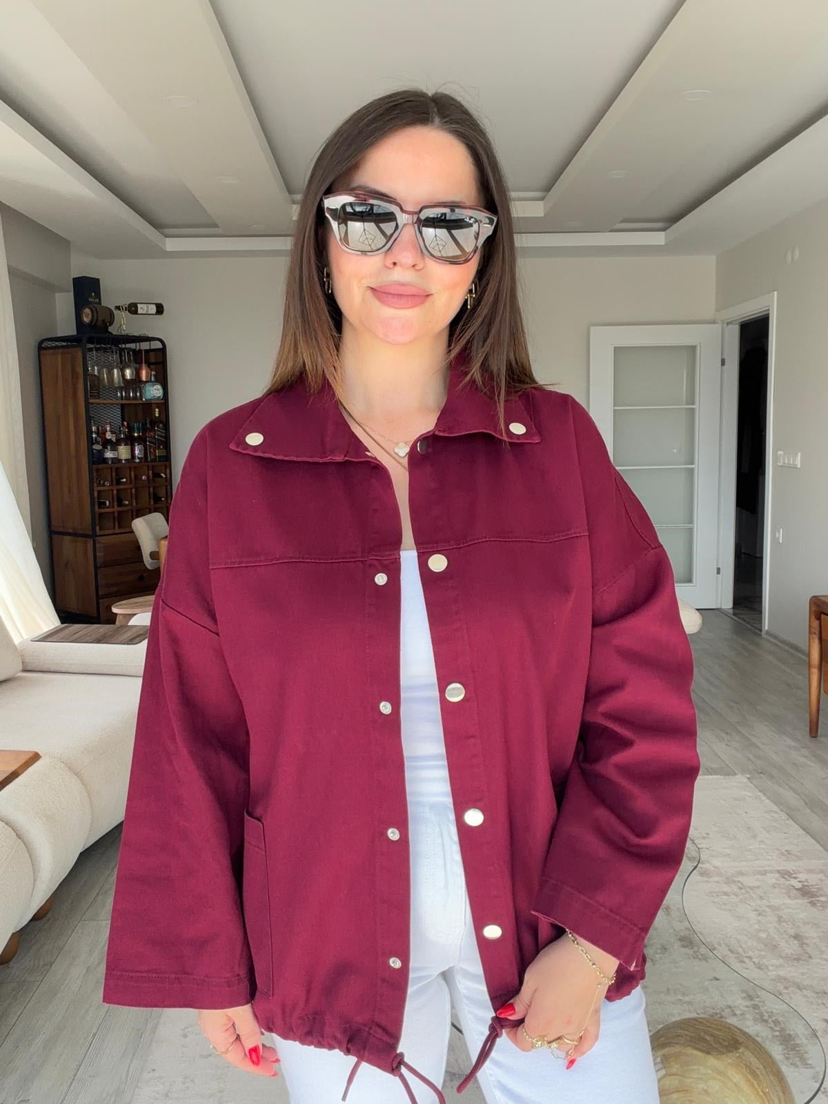 476 Owersize Ceket BORDO