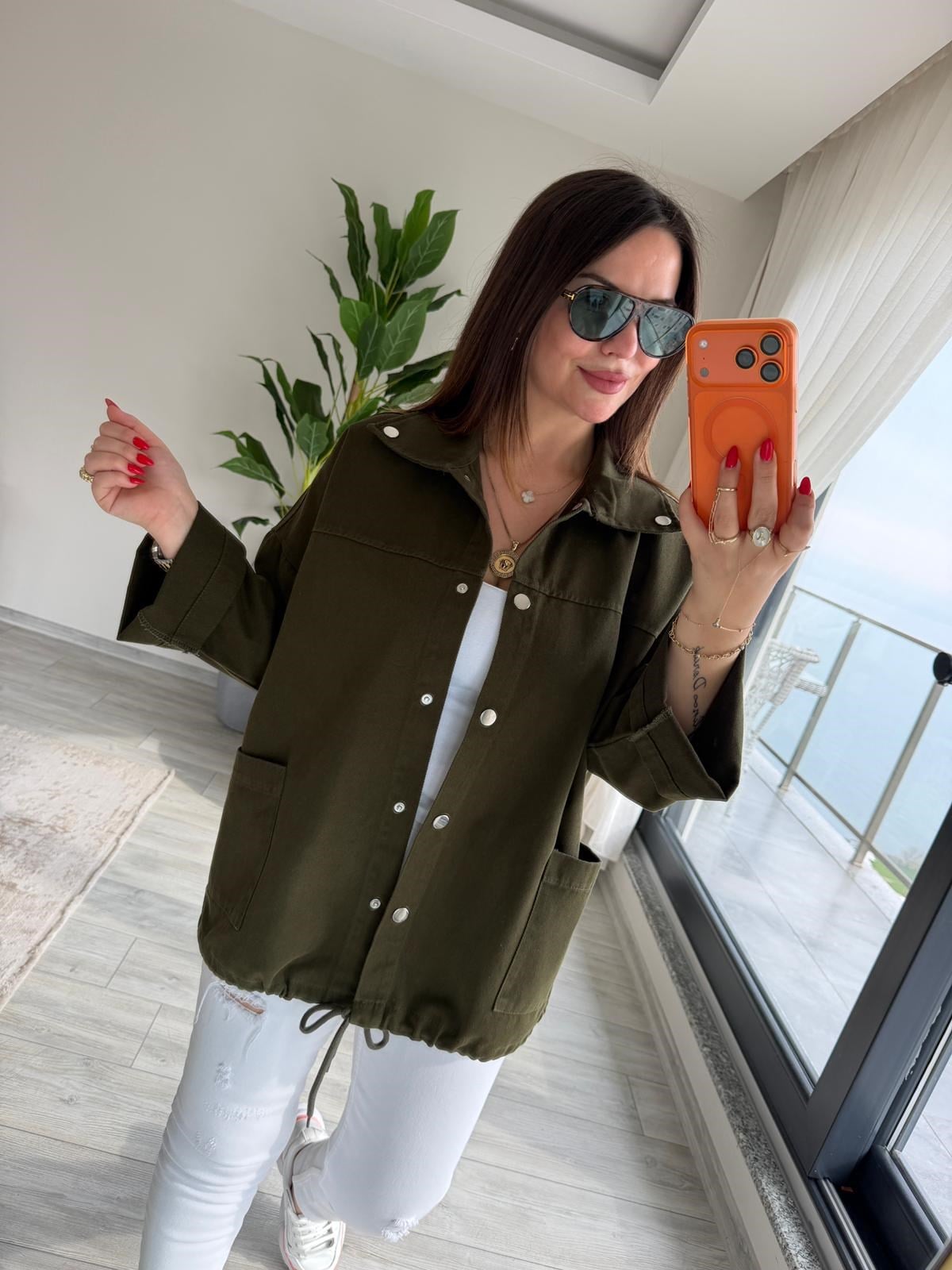 476 Owersize Ceket HAKİ YEŞİL