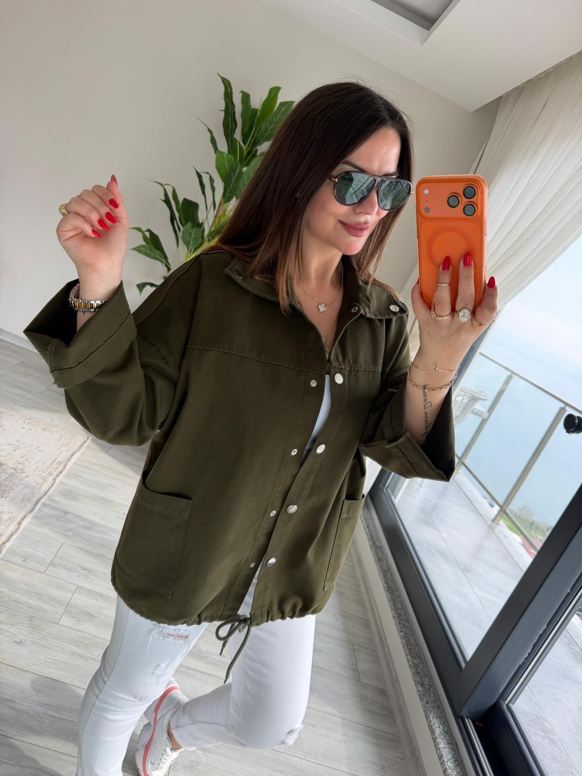 476 Owersize Ceket HAKİ YEŞİL