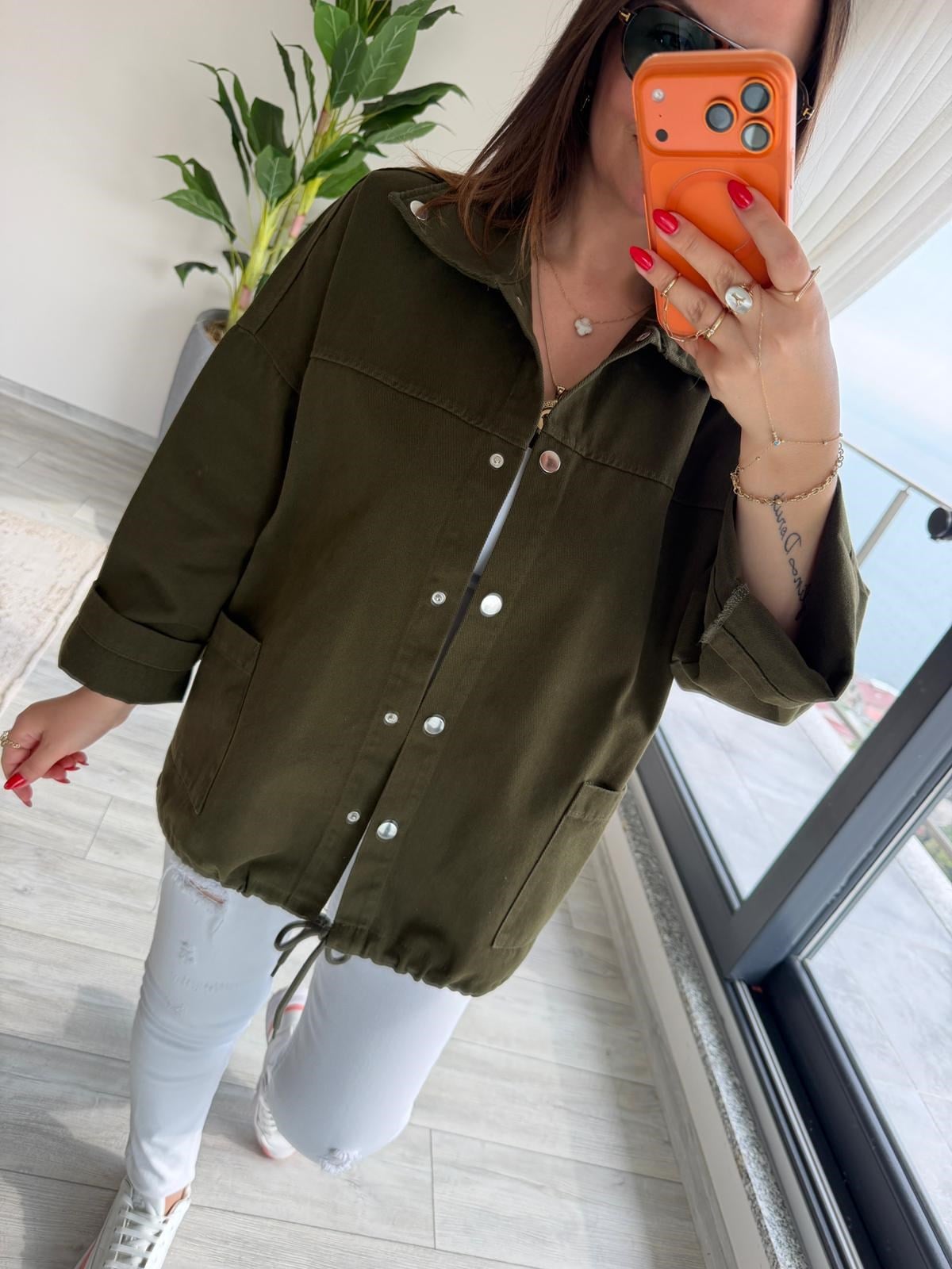 476 Owersize Ceket HAKİ YEŞİL
