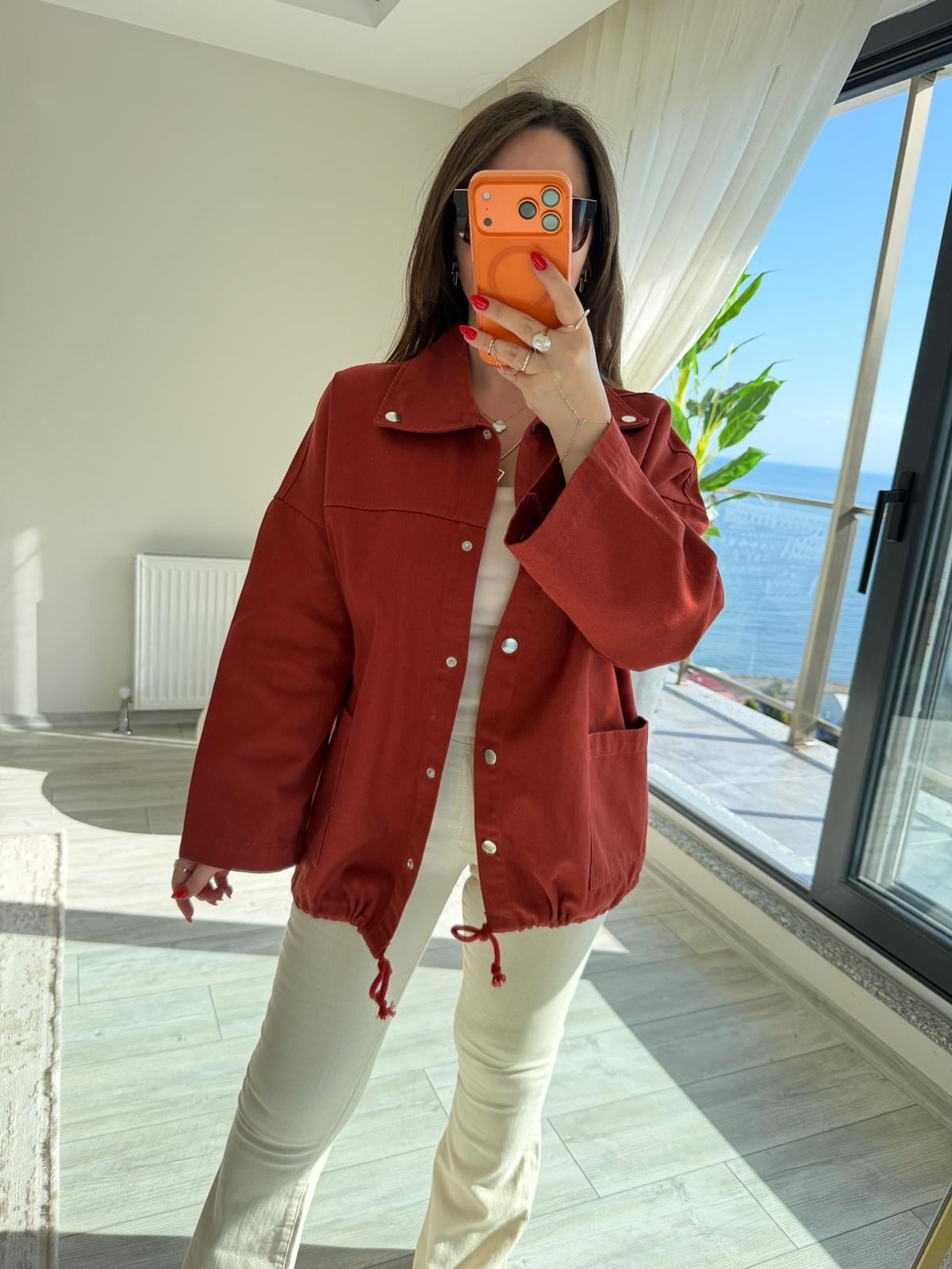 476 Owersize Ceket KİREMİT