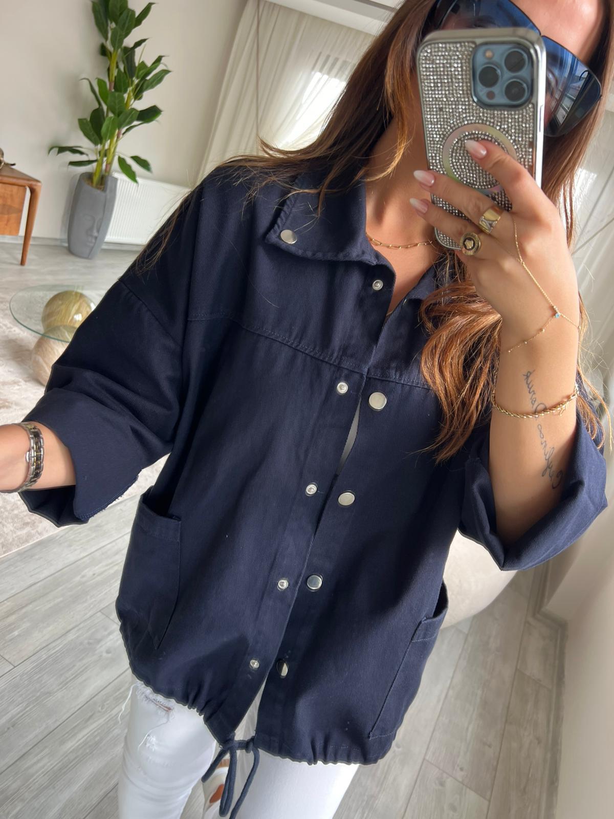 476 Owersize Ceket LACİVERT