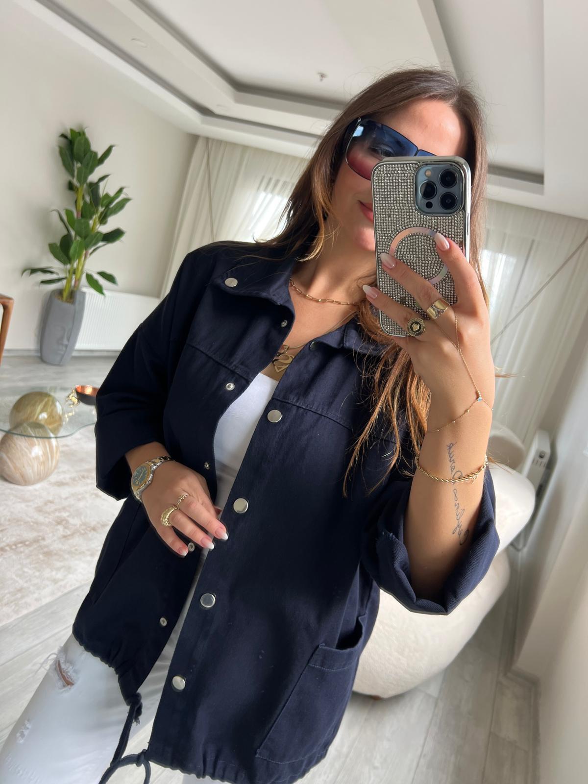 476 Owersize Ceket LACİVERT