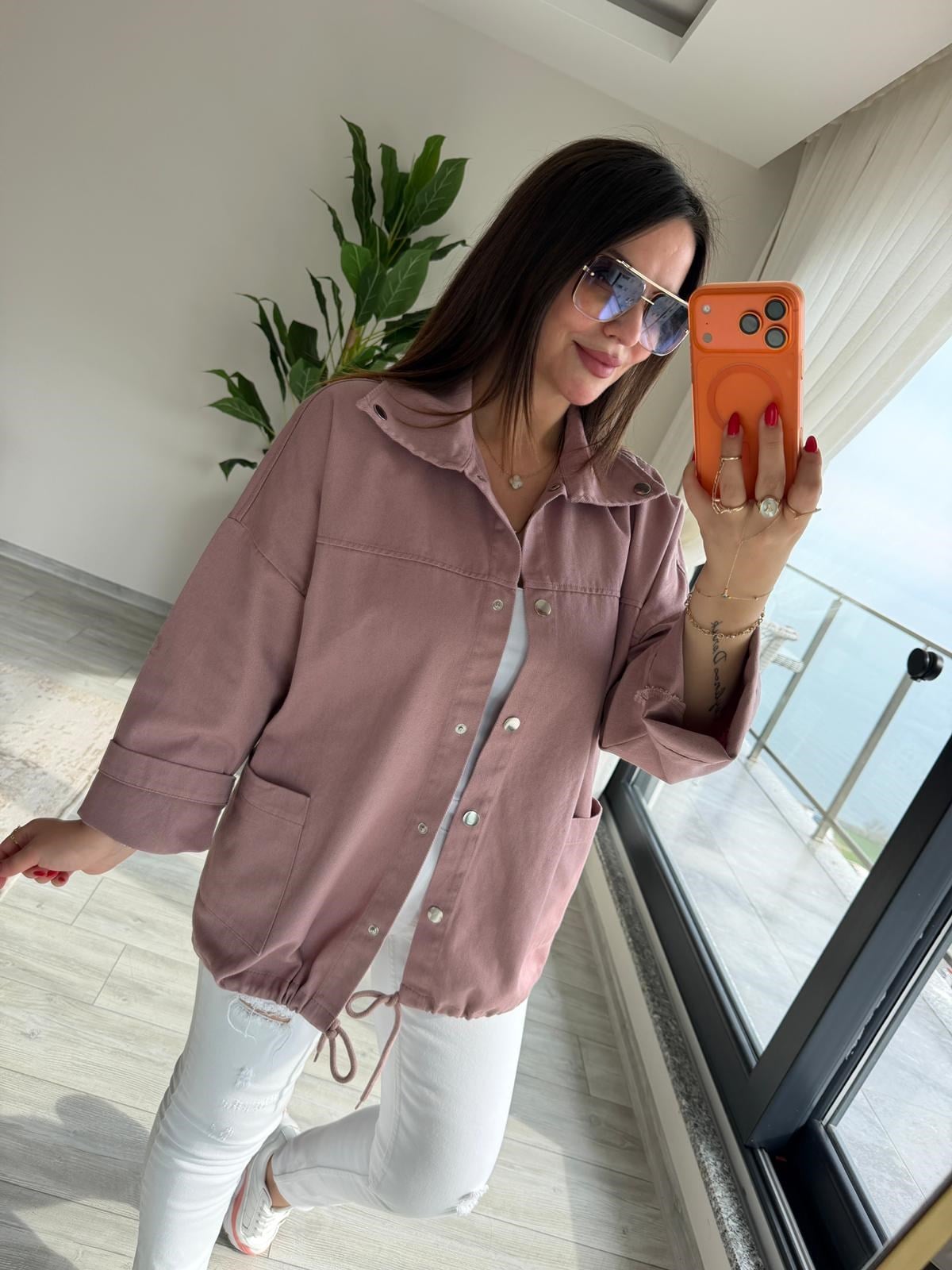 476 Owersize Ceket PUDRA