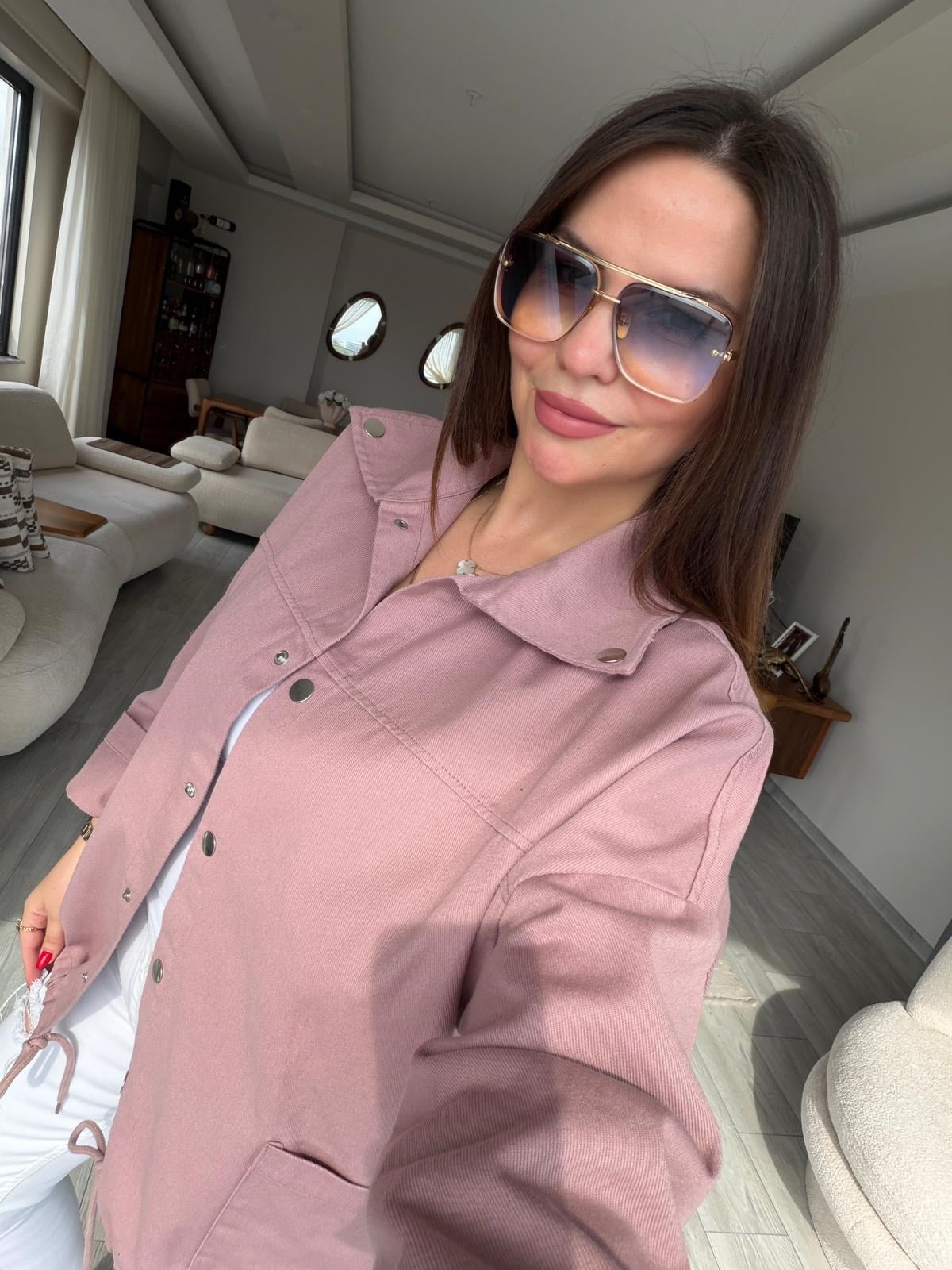 476 Owersize Ceket PUDRA