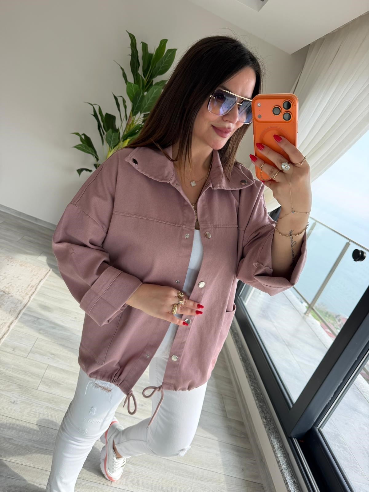 476 Owersize Ceket PUDRA