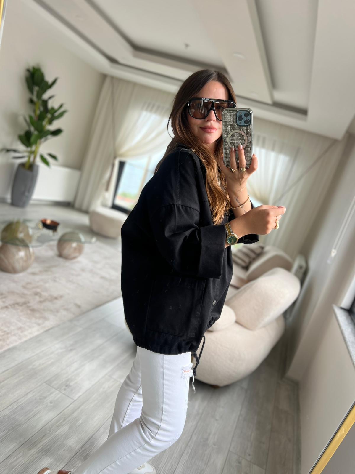476 Owersize Ceket SİYAH