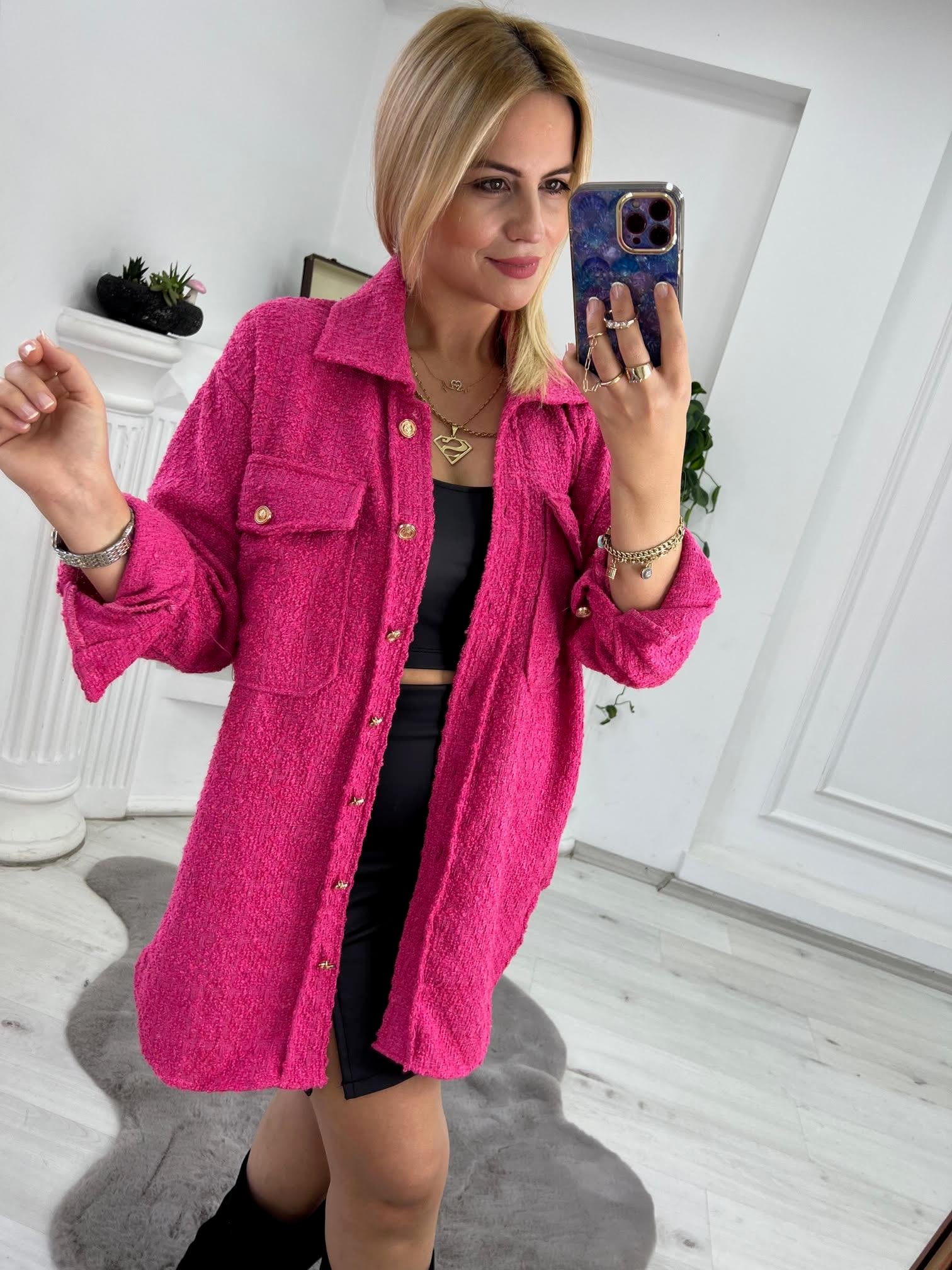 4780 Owersize Gömlek FUŞYA