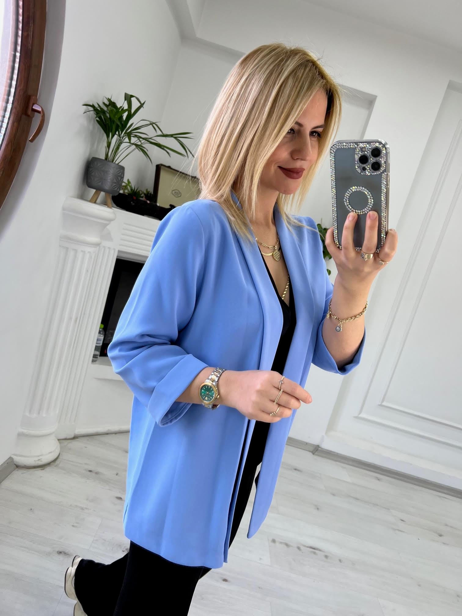 4780 Salaş Ceket BUZ MAVİSİ