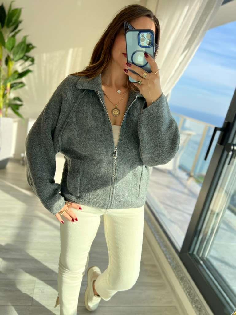 4904 Reglan Kol Hırka ANTRESİT