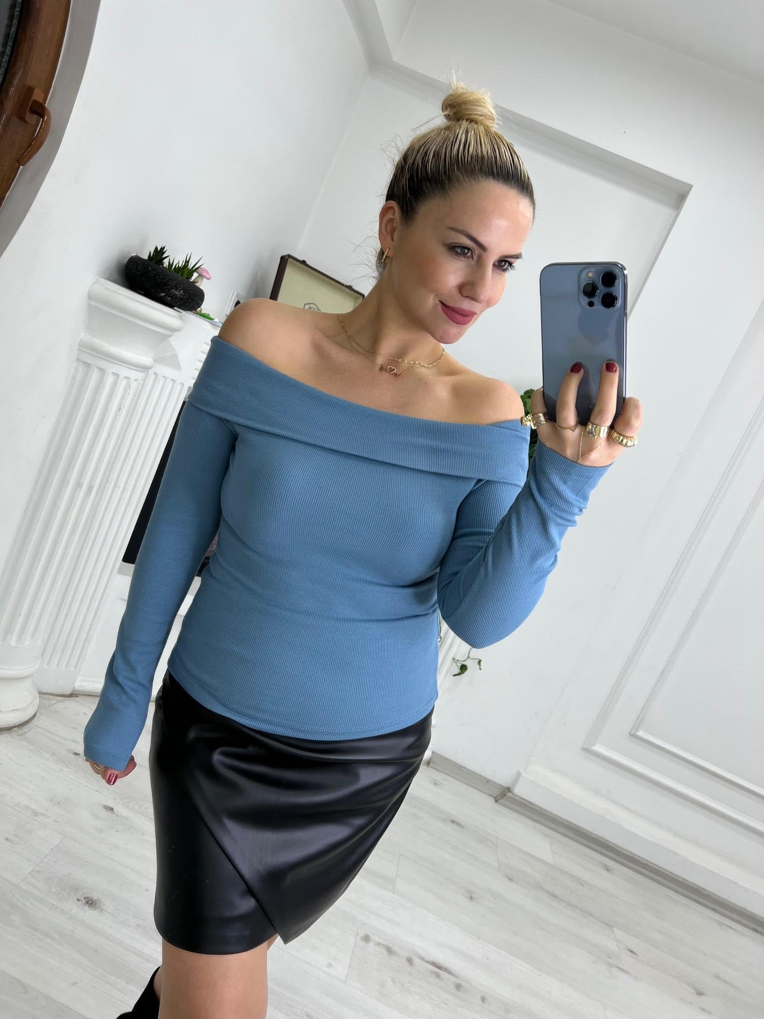4987 Kaşkorse Bluz İNDİGO