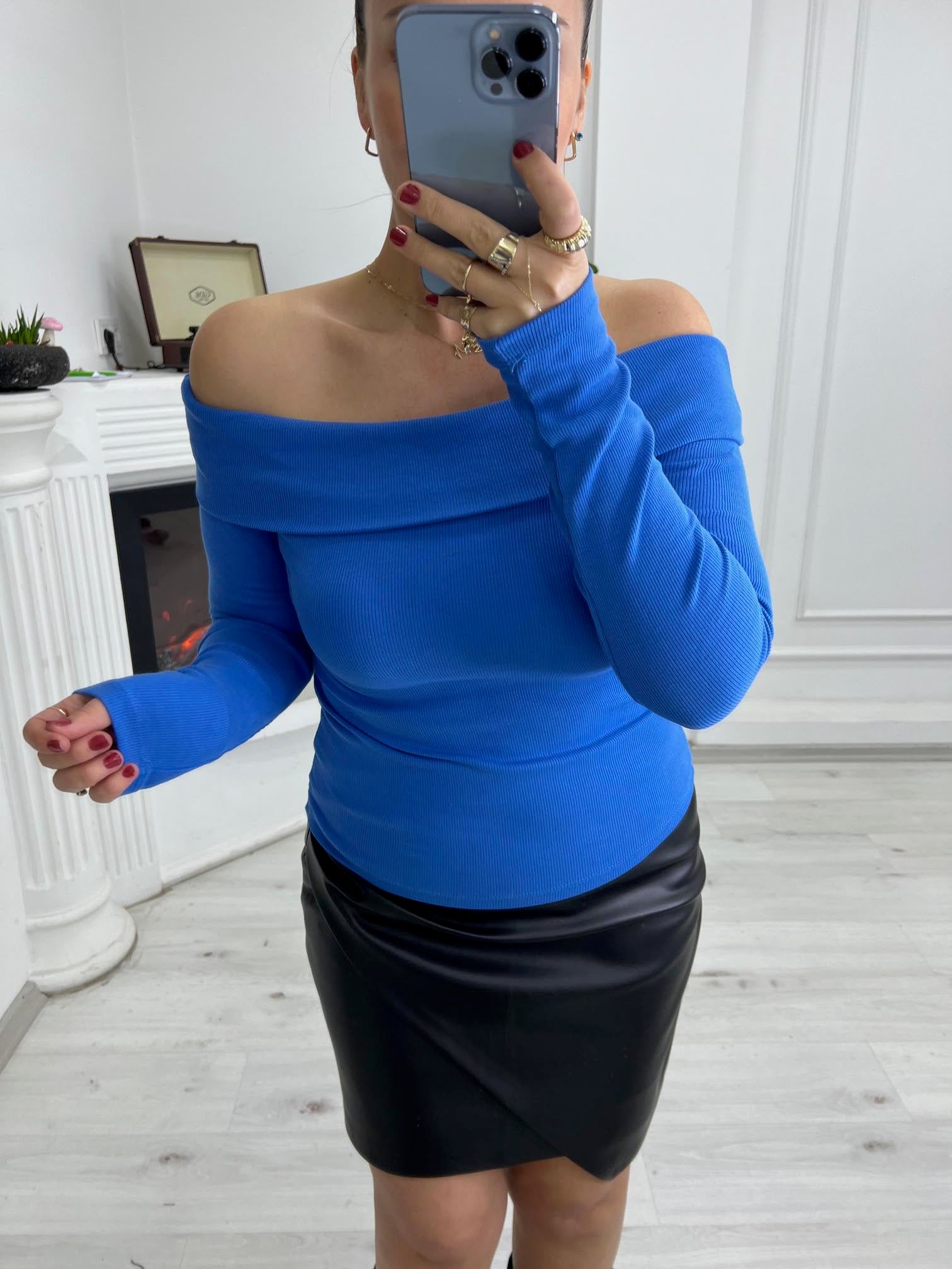 4987 Kaşkorse Bluz MAVİ