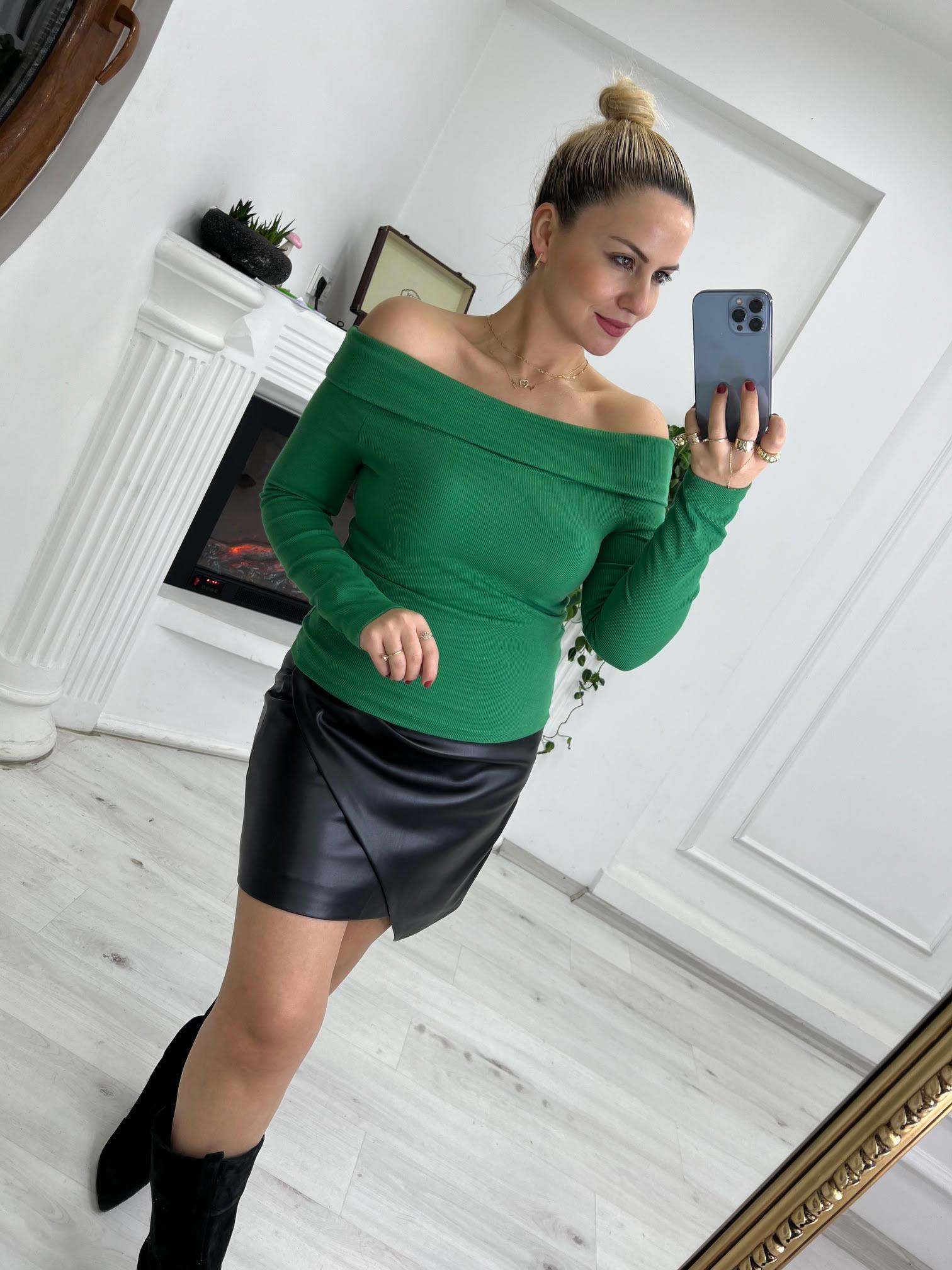 4987 Kaşkorse Bluz YEŞİL