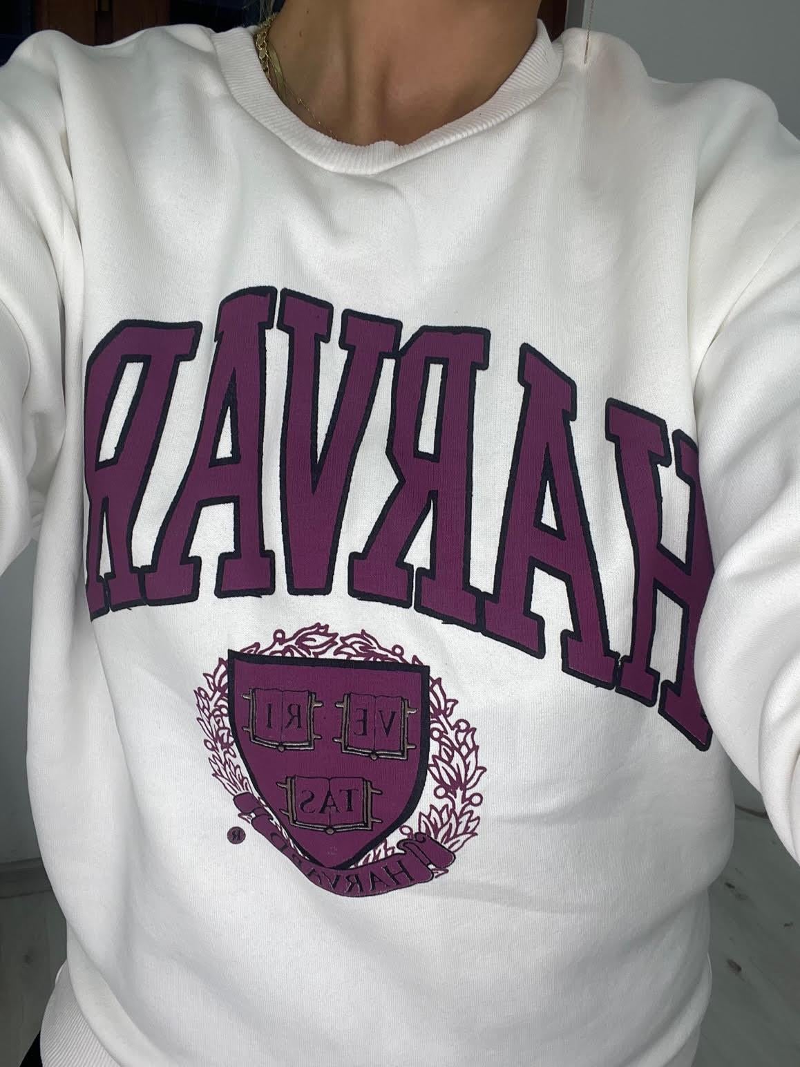 5015 Baskılı Sweat BEYAZ
