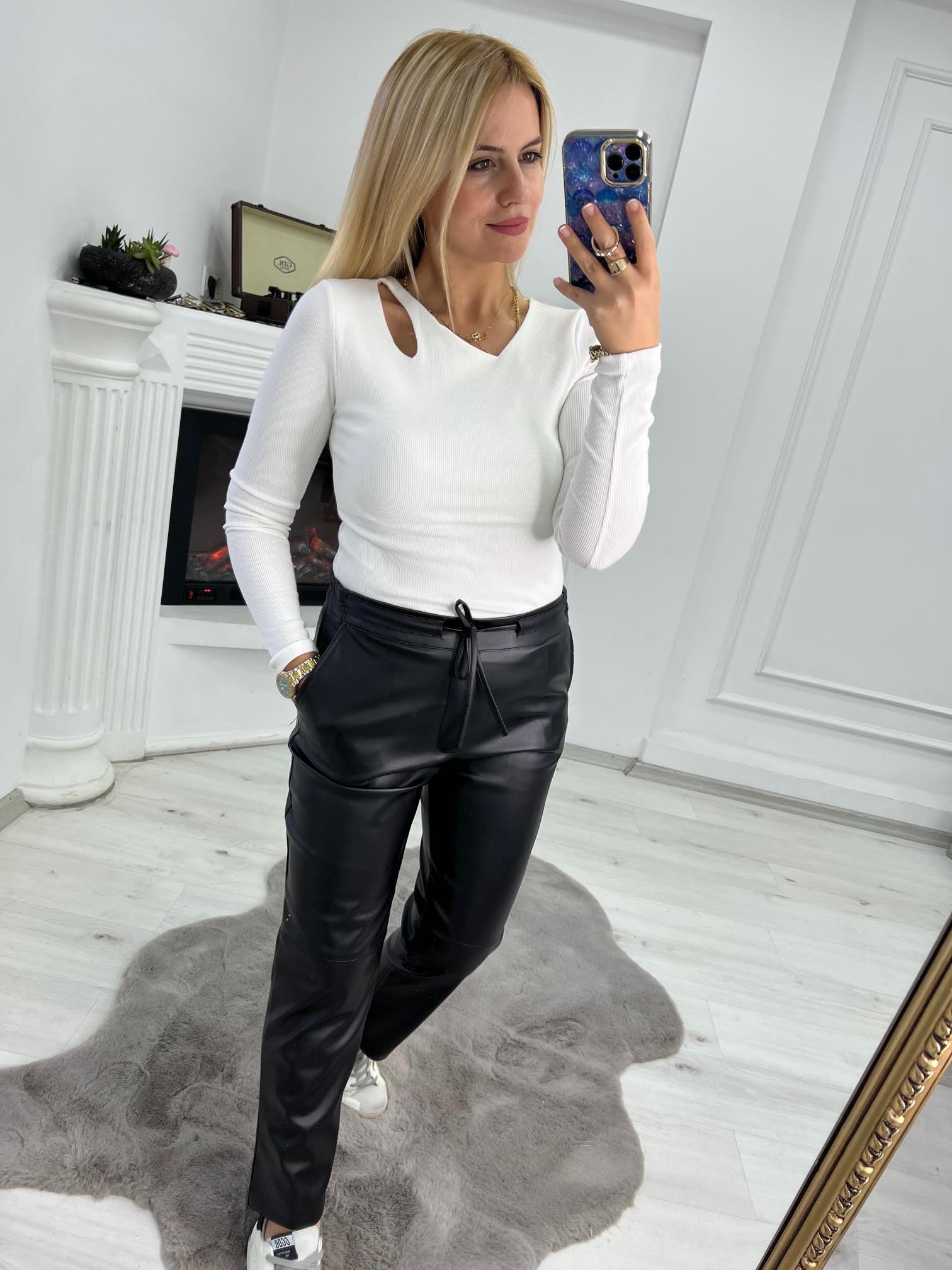 5018 Önü Damla Bluz BEYAZ