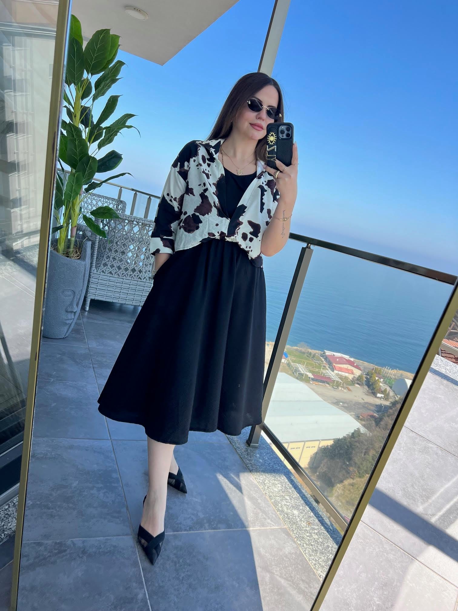 5053 Gömlek Elbise EKRU