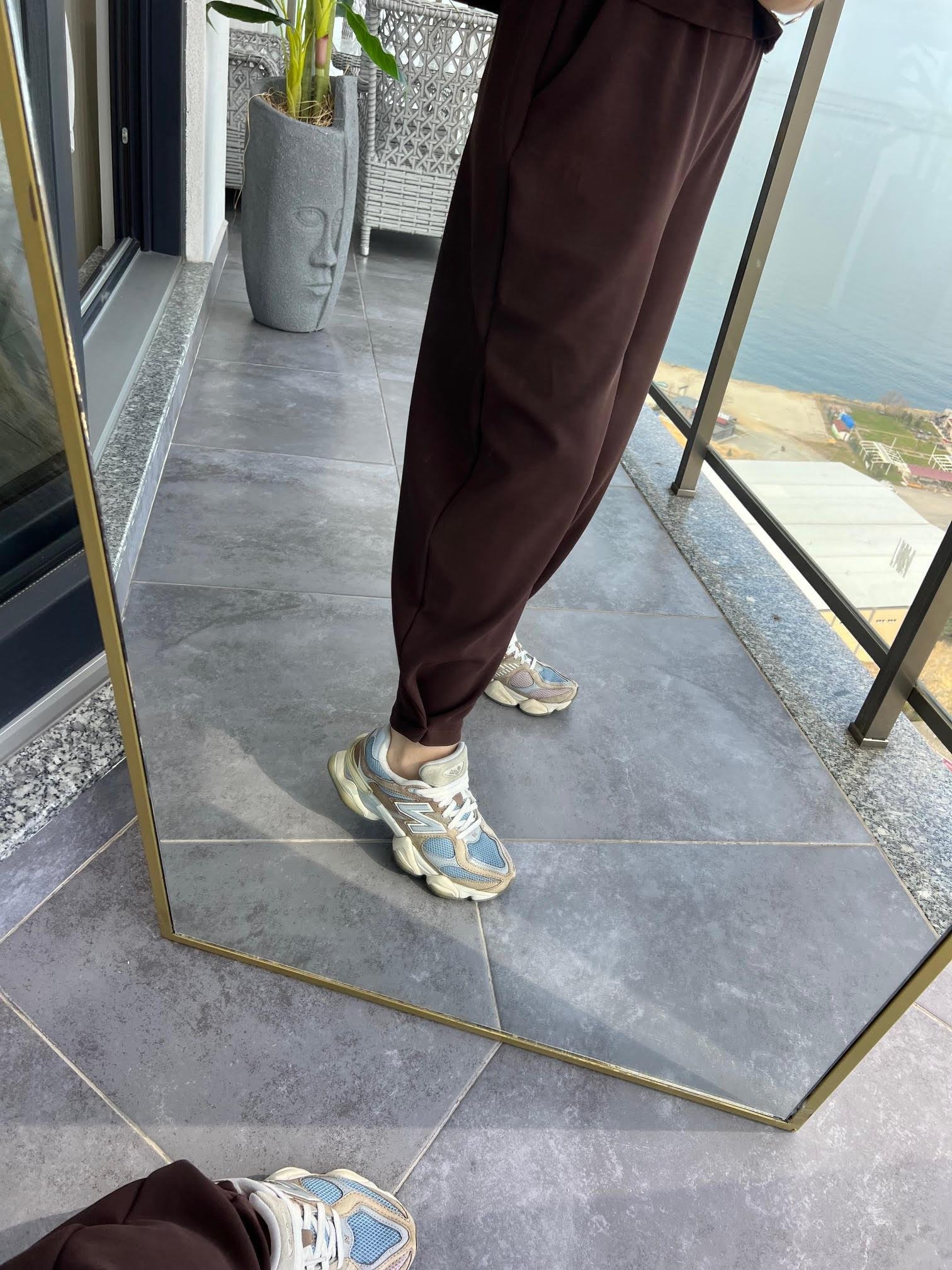 50986 Tshırt Pantalon Takım KAHVE
