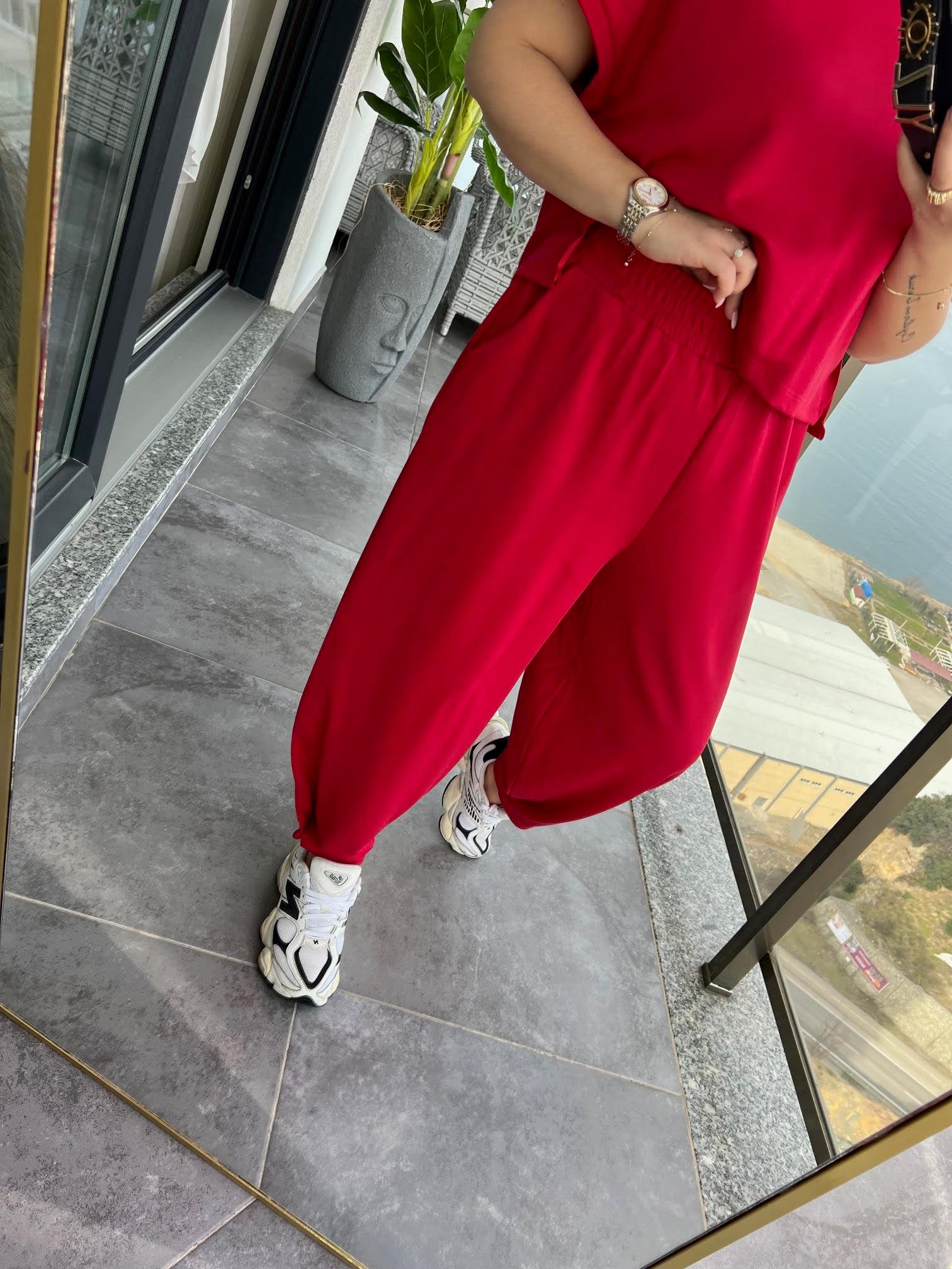 50986 Tshırt Pantalon Takım KIRMIZI