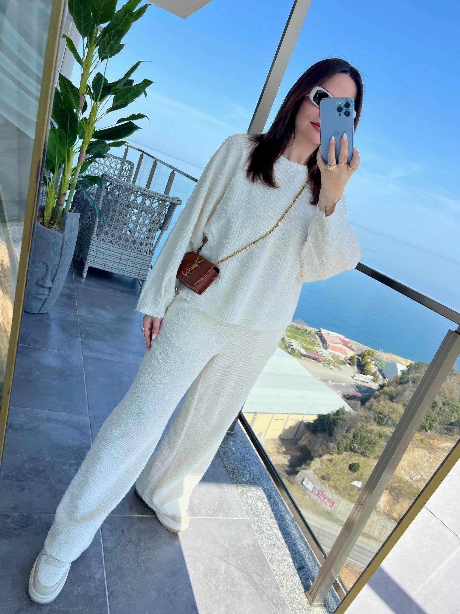51105 Sweat Pantalon Takım EKRU