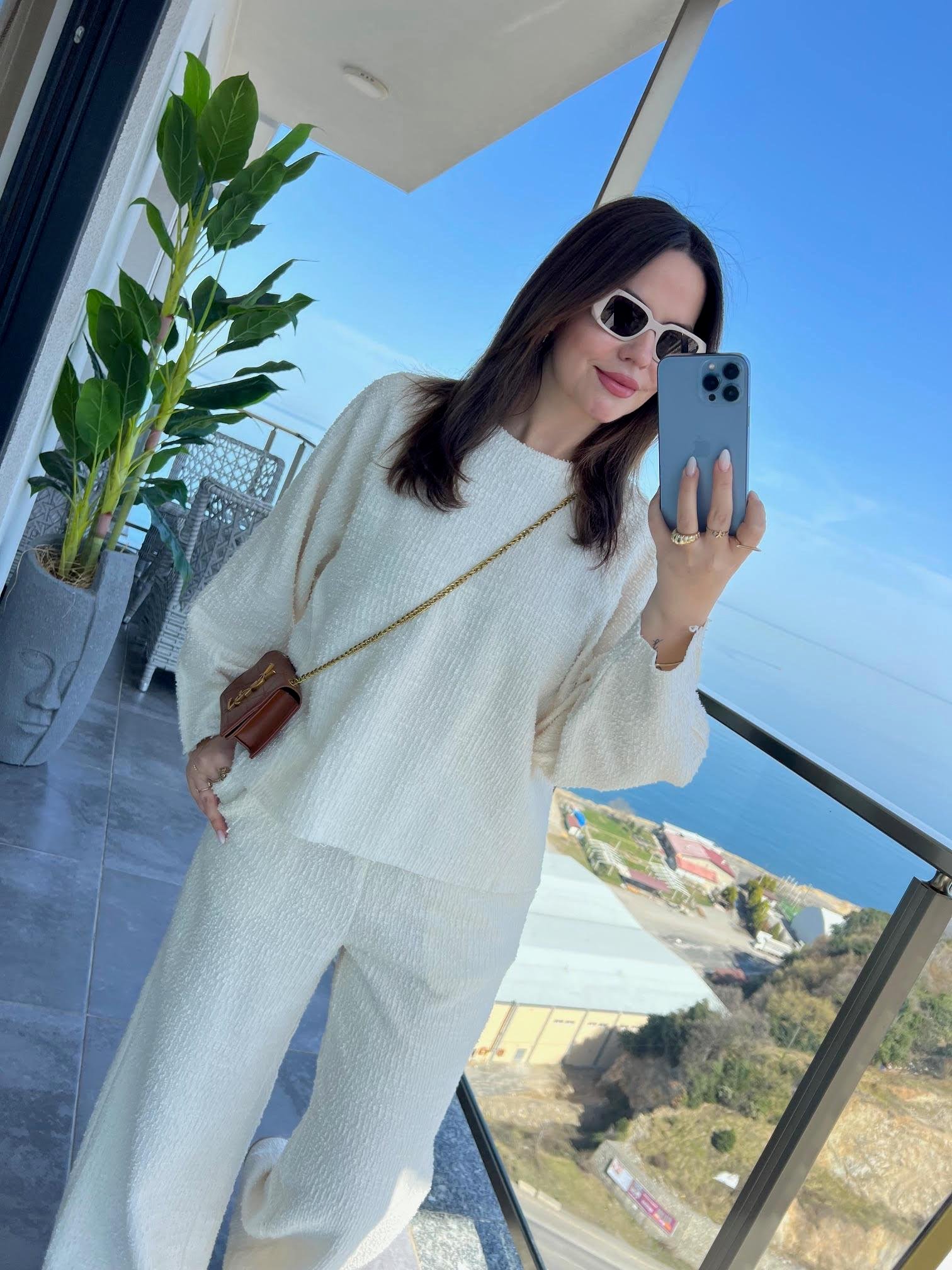 51105 Sweat Pantalon Takım EKRU