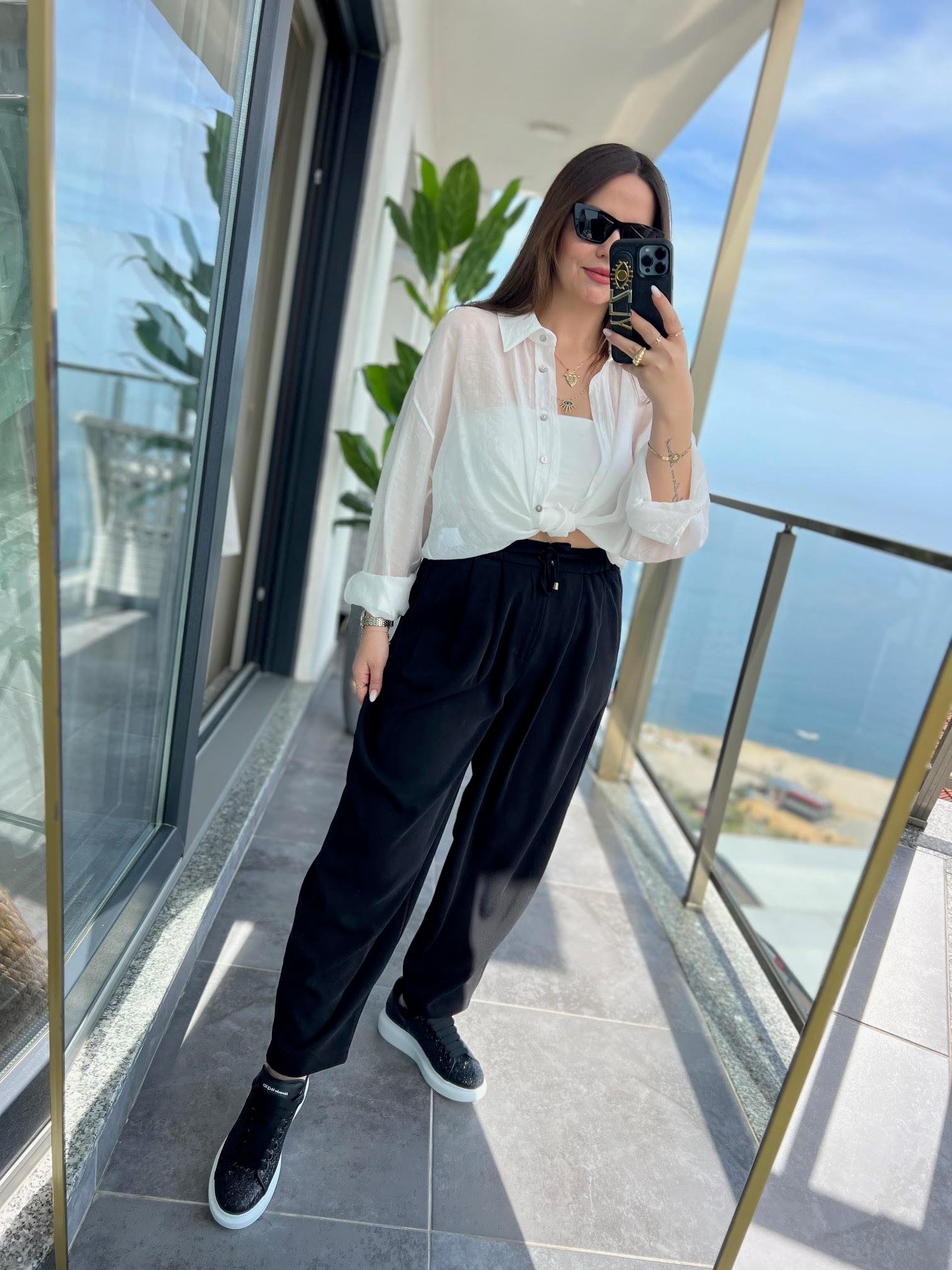 51111 Pileli Pantalon SİYAH