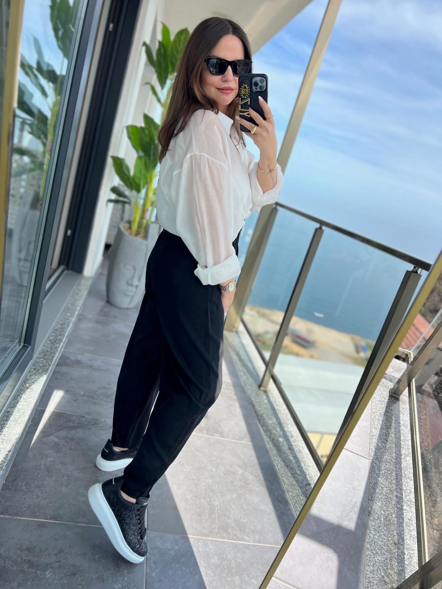 51111 Pileli Pantalon SİYAH