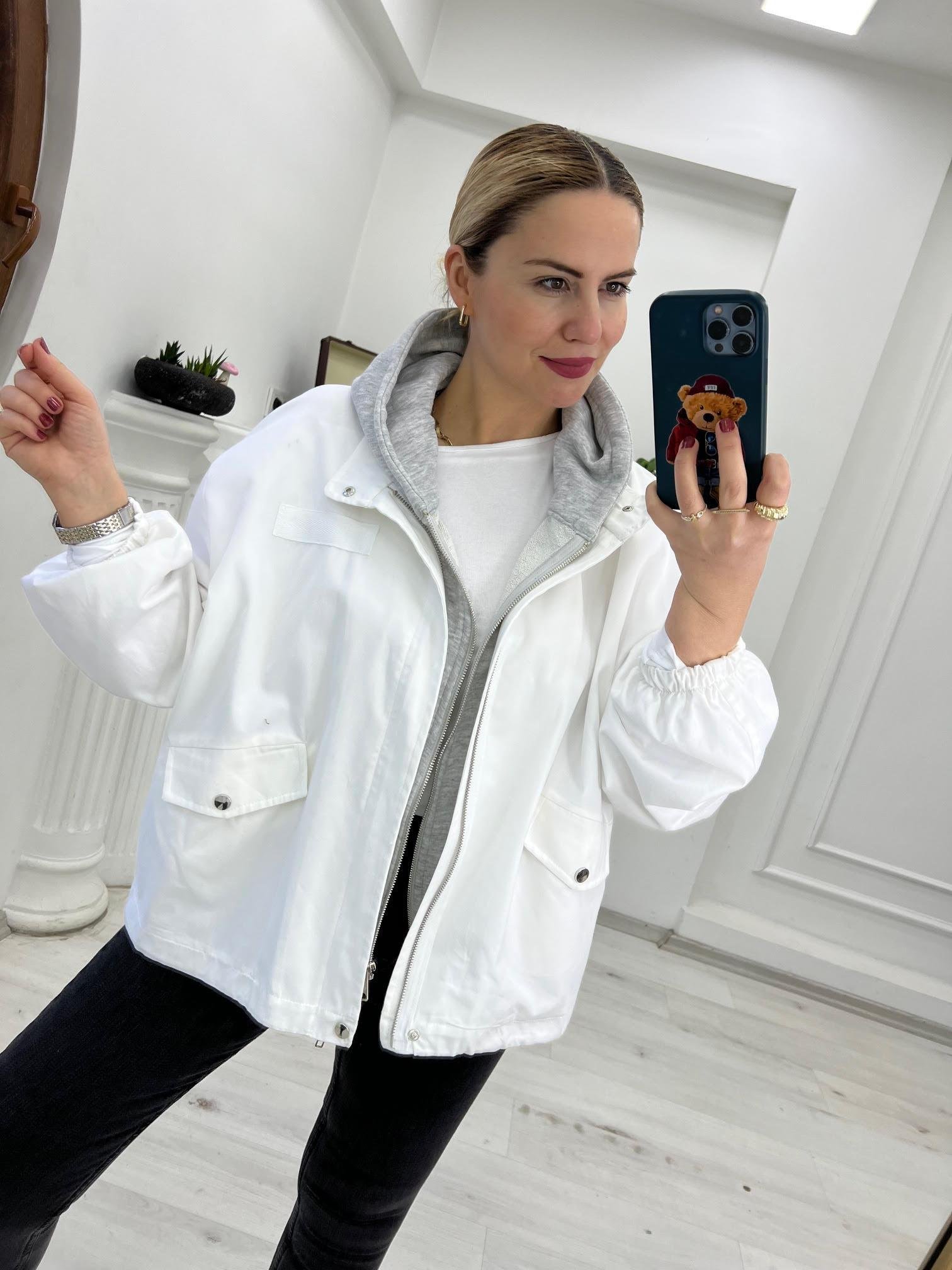 51359 Sweath Ceket BEYAZ