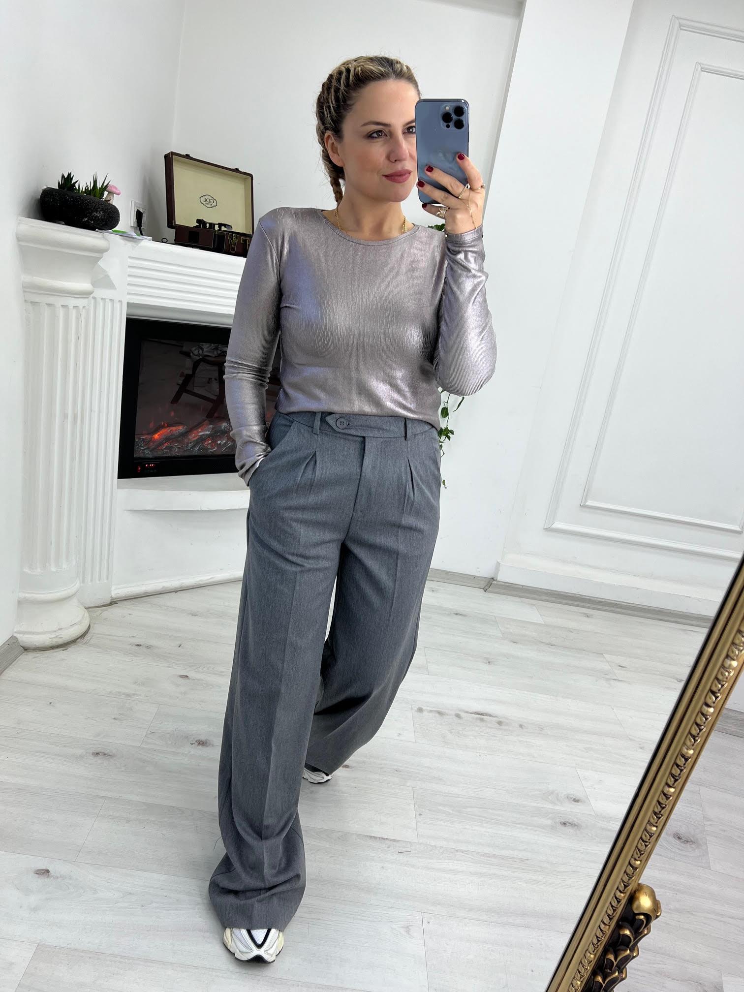 5140 Paça Geniş Pantolon GRİ