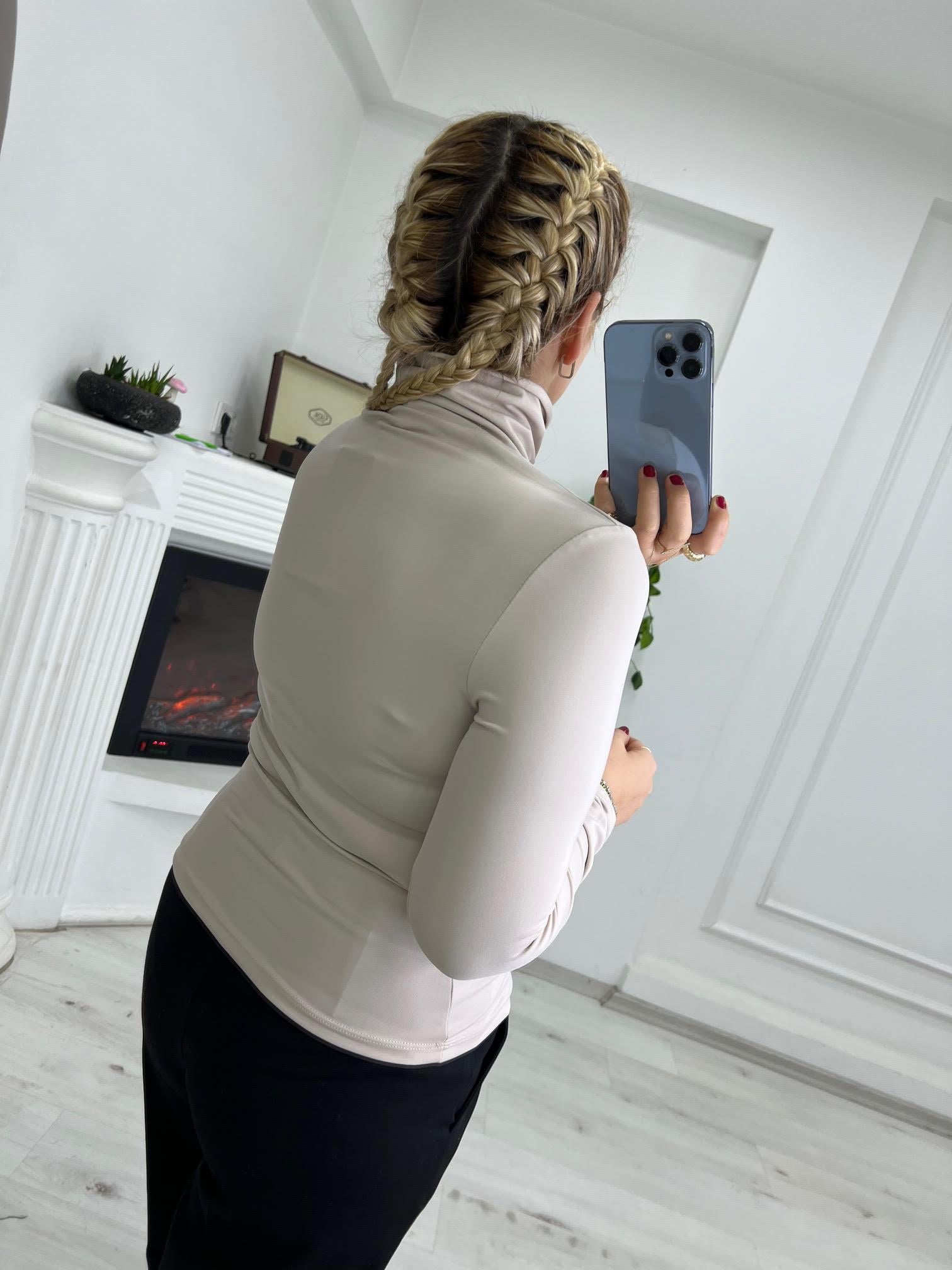 5172 Boğazlı Bluz BEJ