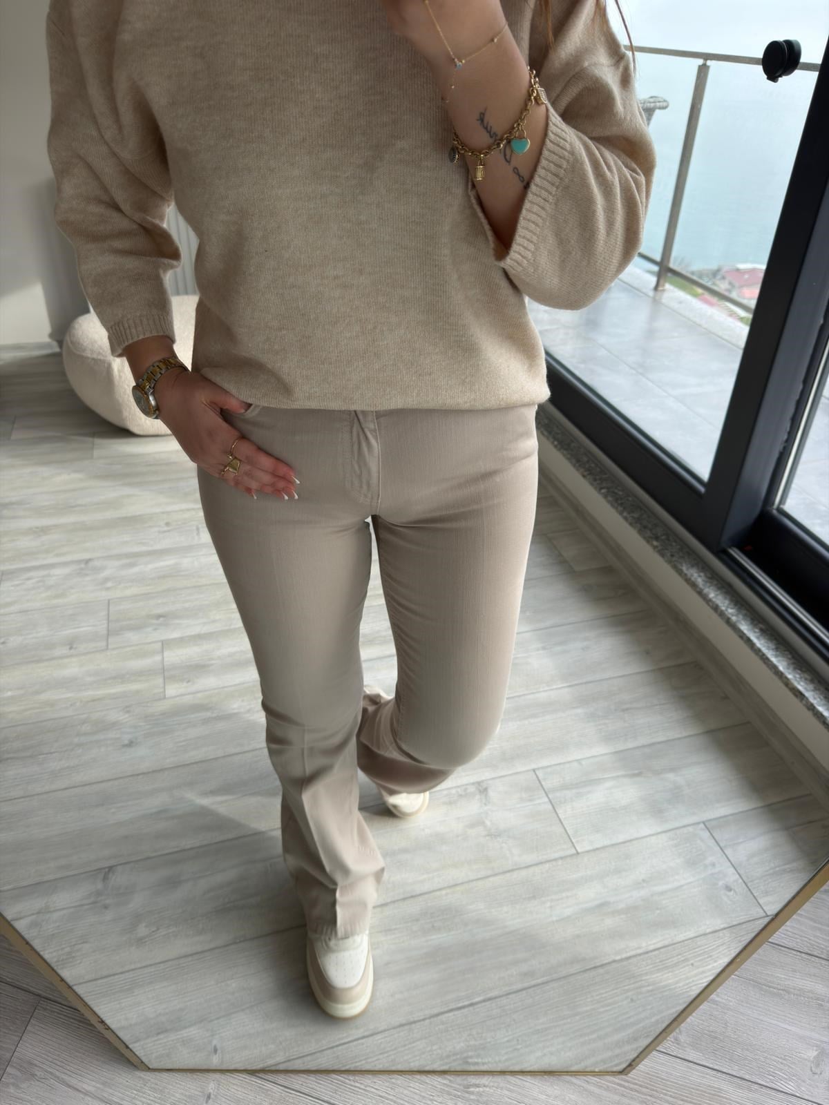 5353 Gabardin Pantolon TAŞ
