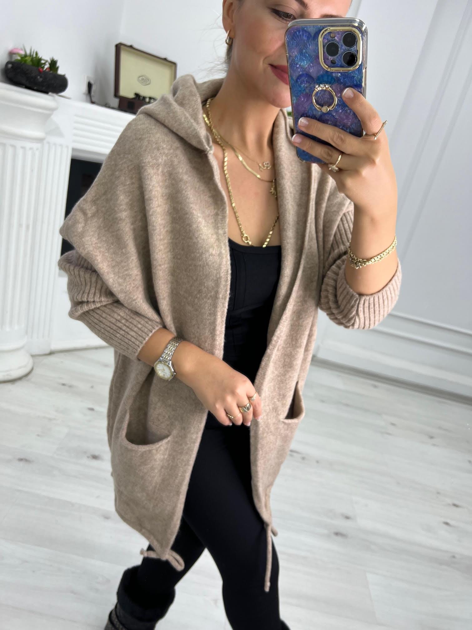 5634 Owersize Hırka BEJ